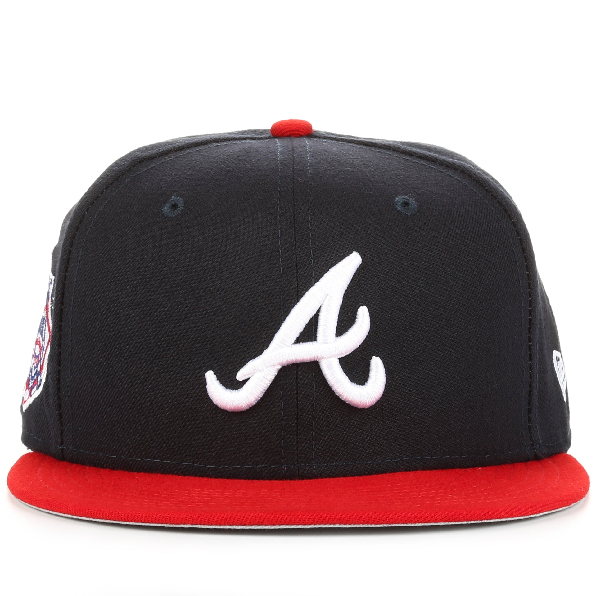 New Era 9Fifty Atlanta Braves Navy Snapback Hat - Adjustable Baseball Cap for Men & Women - Perfect for Baseball Games, Streetwear Fashion & Casual Outfits