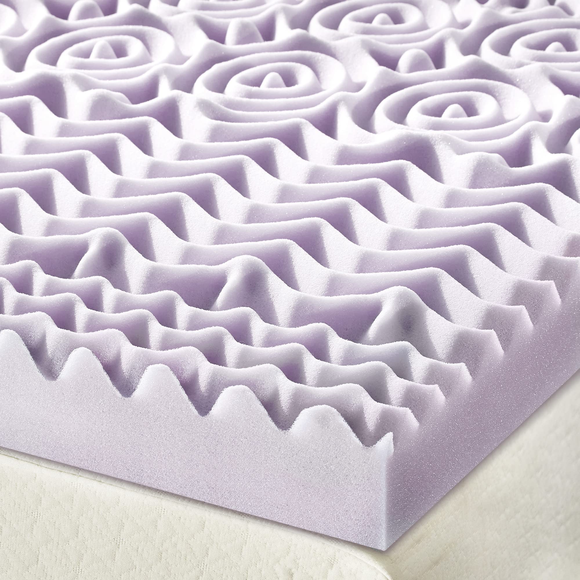Best 3 Inch 5-Zone Memory Foam Mattress Topper Full Size - Lavender Infused Cooling Mattress Pad for Pressure Relief & Temperature Regulation | Perfect for Hot Sleepers, Back Pain Relief & Guest Bed Comfort