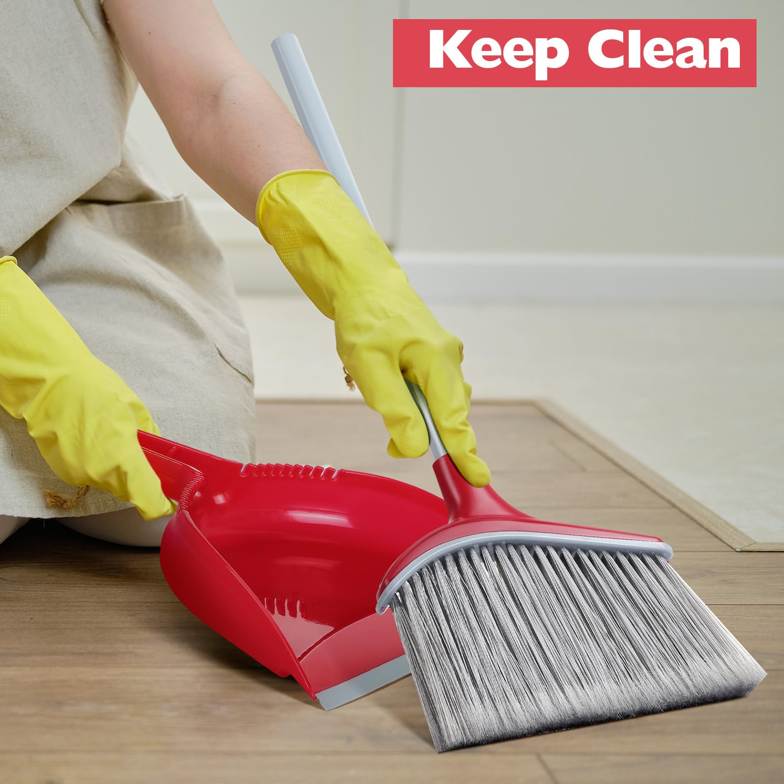 Meanplan 4-Piece Angle Broom & Dustpan Set - 54