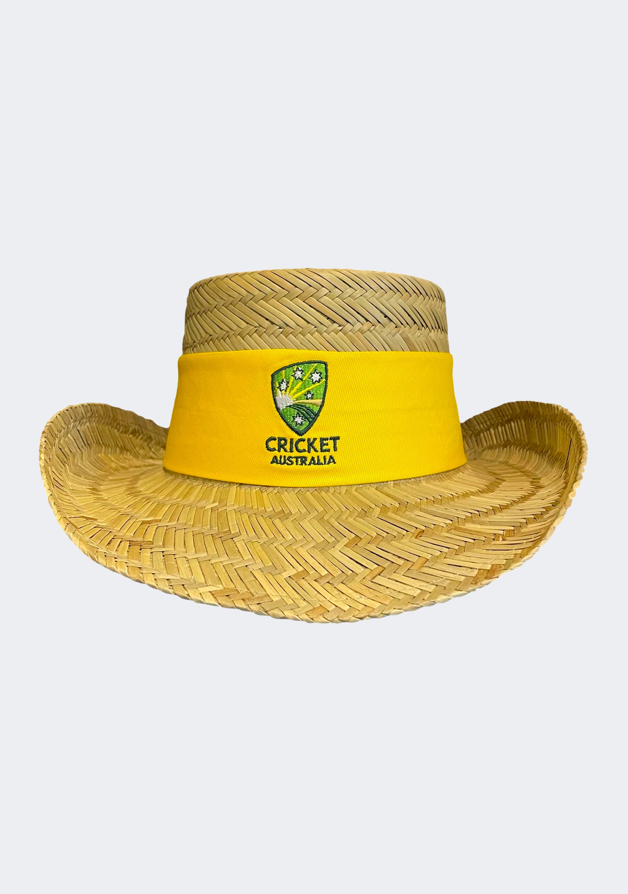 ASICS Cricket Australia Straw Hat - Lightweight & Breathable Sun Protection for Outdoor Sports, Beach, and Summer Activities