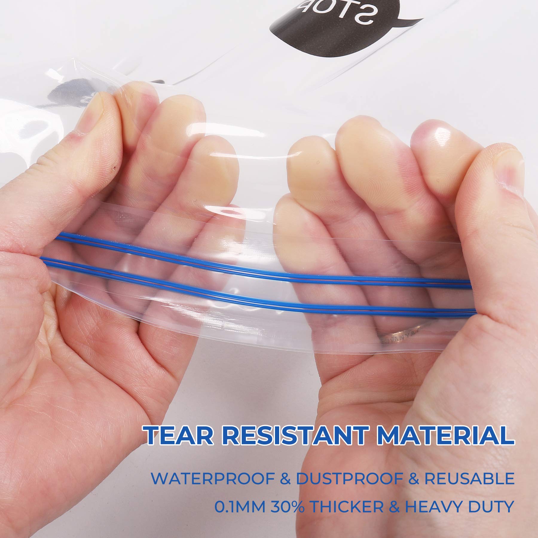 Vacuum Storage Bags for Clothes, Pillows, Blankets - Space Saving Compression Bags with Double-Zip Seal, No Pump Needed (White) - Perfect for Travel, Seasonal Storage & Moving