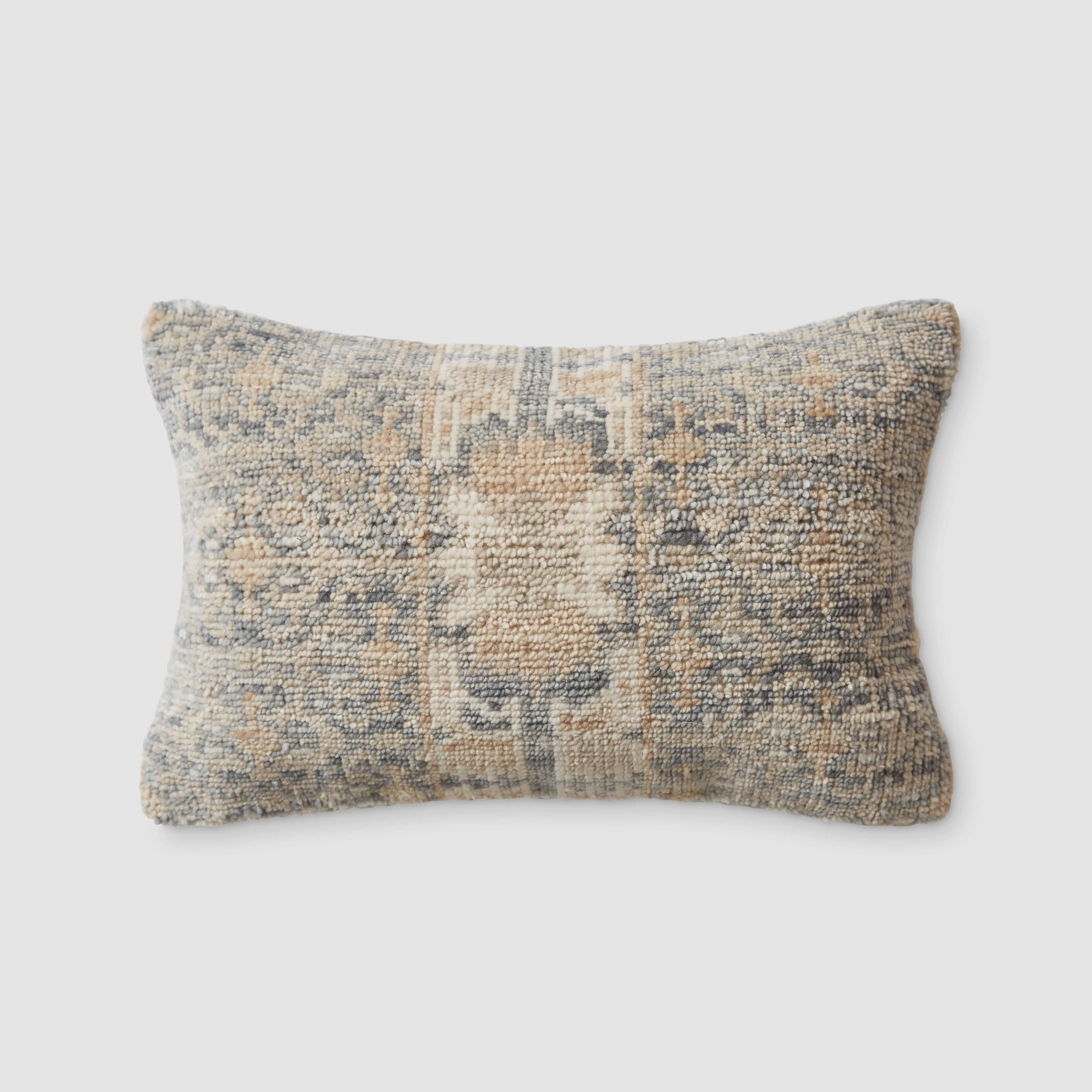 Hand Knotted Lumbar Pillow - Premium Boho Home Decor for Sofa, Bed & Office - Supportive & Stylish Back Cushion for Living Room, Bedroom & Workspace