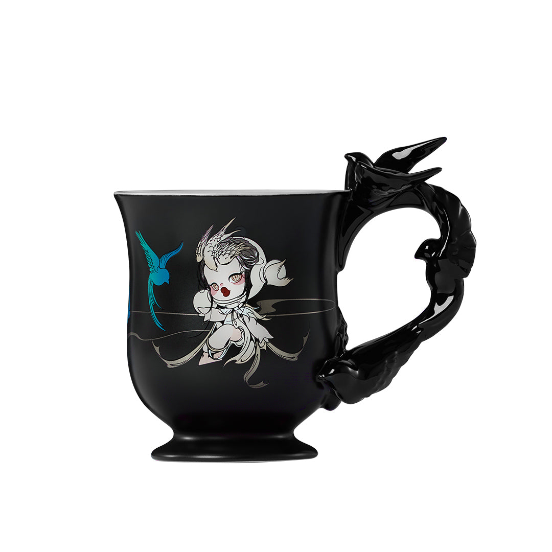 POP MART SKULLPANDA The Mirage Series Ceramic Coffee Mug - Unique Collectible Art Cup for Home, Office & Gift Giving