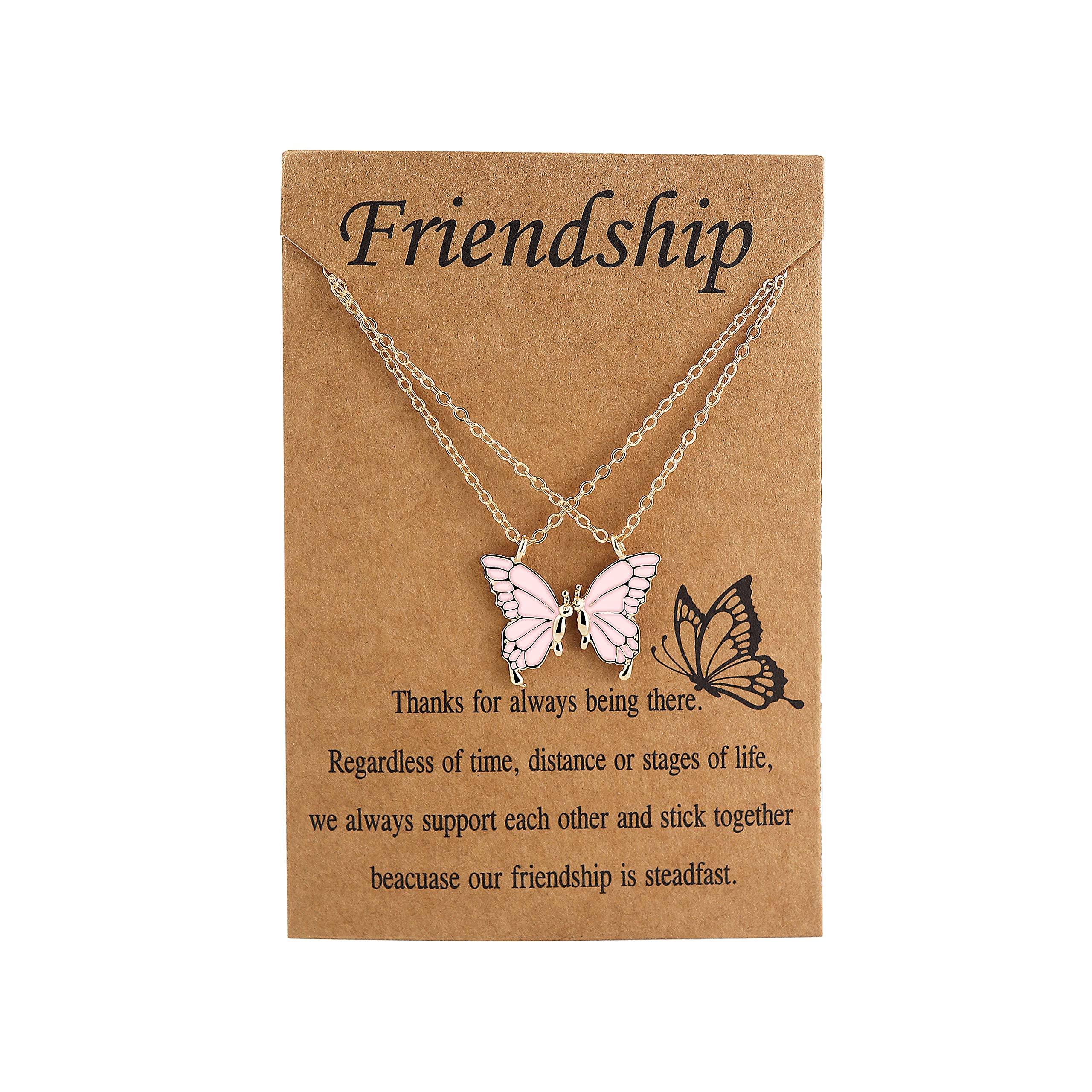 Best Friendship Bracelets for 2 Girls - BFF Matching Butterfly Bracelets Set, Long Distance Friendship Gifts for Women, Birthday Gifts for Best Friends - Perfect for Sisterhood, Anniversaries & Long-Distance Connections