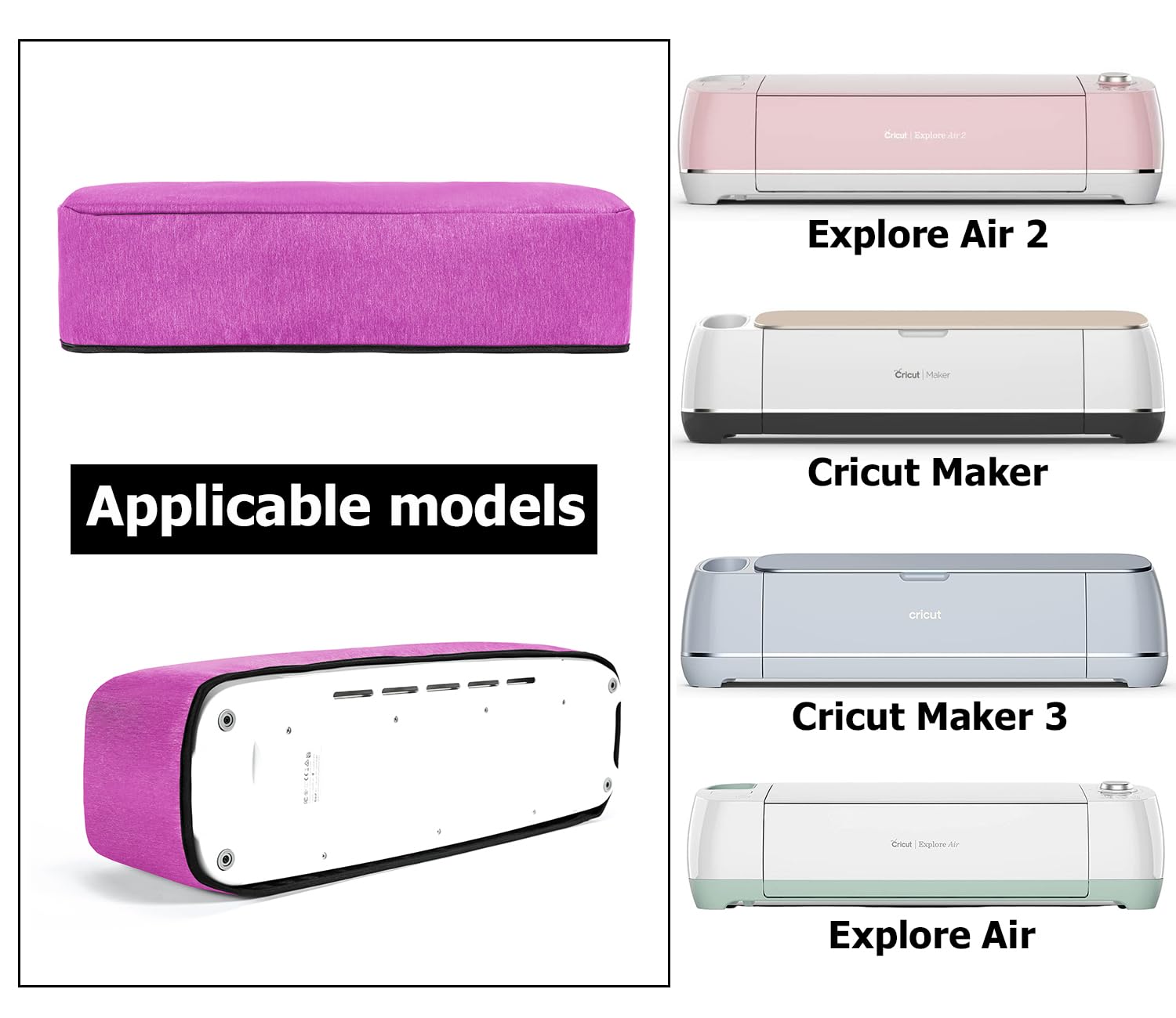 Premium Dust Cover for Cricut Maker 3/Maker/Explore Air 2 - Protective Case with Storage Pockets for Tools, Pens & Accessories - Machine Cover for Scrapbooking & Die-Cut Projects - Perfect for Craft Rooms, Home Studios & DIY Workspaces