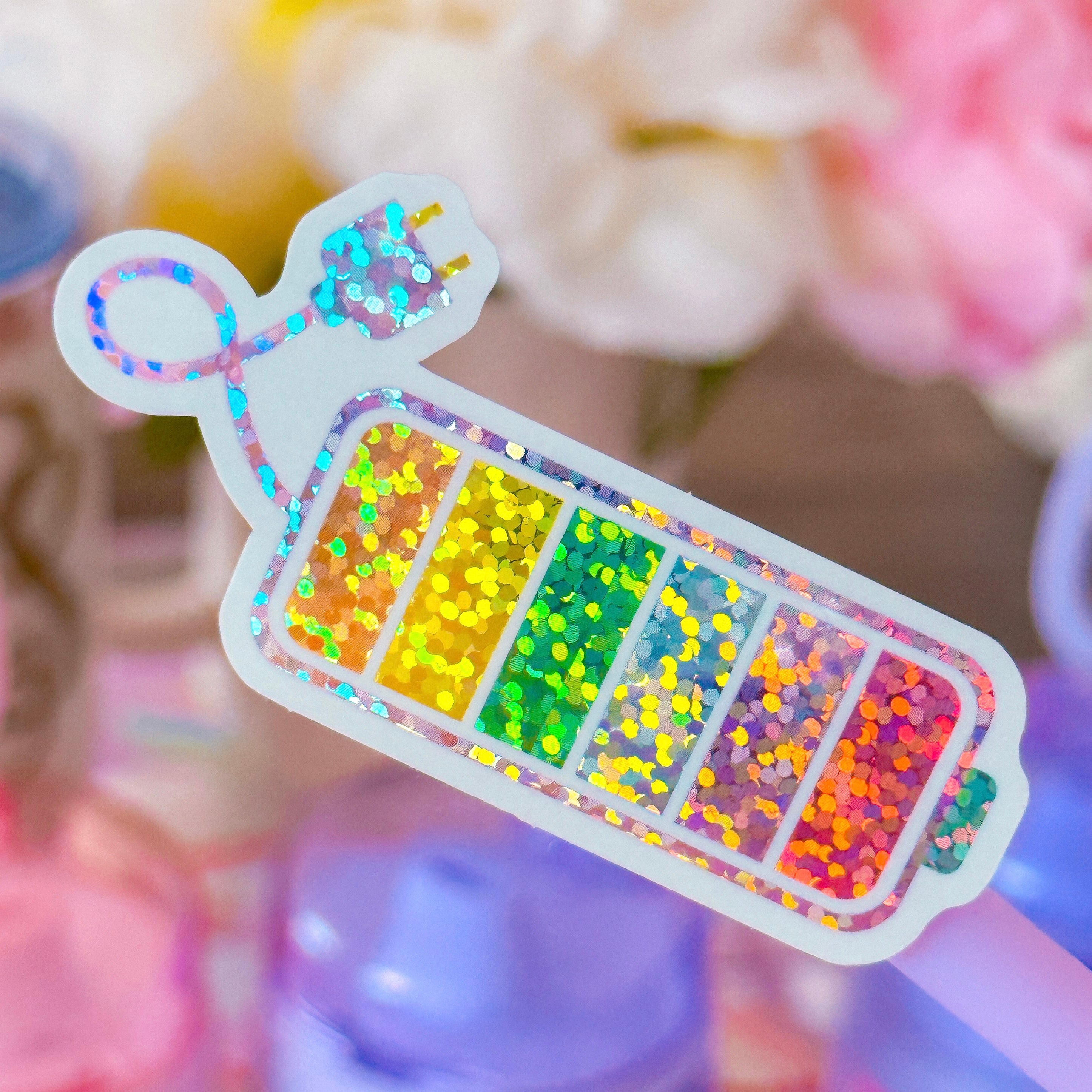 Waterproof Rainbow Stickers for Batteries - Durable, Colorful Decals for Electronics, DIY Projects & Kids Crafts - Perfect for Laptops, Phones, Toys & School Supplies
