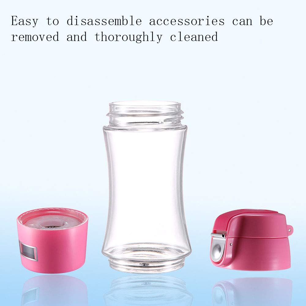 Portable Alkaline Hydrogen Water Bottle with Rapid Ionizer - 3 Minutes to Generate 1000PPB High Concentration, Removes Ozone & Chlorine (300ml) - Perfect for Travel, Gym, and Outdoor Hydration