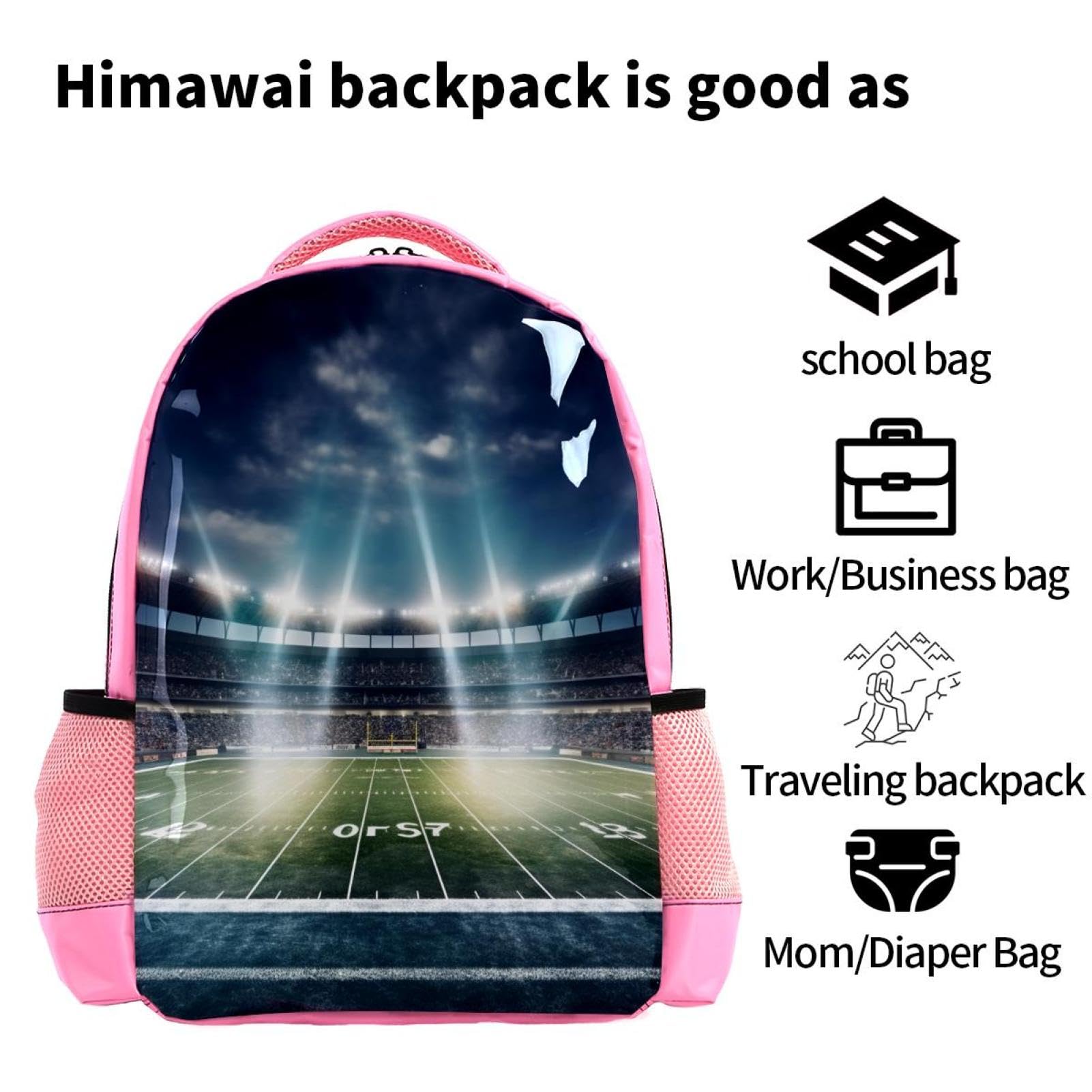 Best Travel & Work Backpack for Men & Women - Durable Laptop Backpack with USB Charging Port - Perfect for Commuting, Business Trips & American Football Games