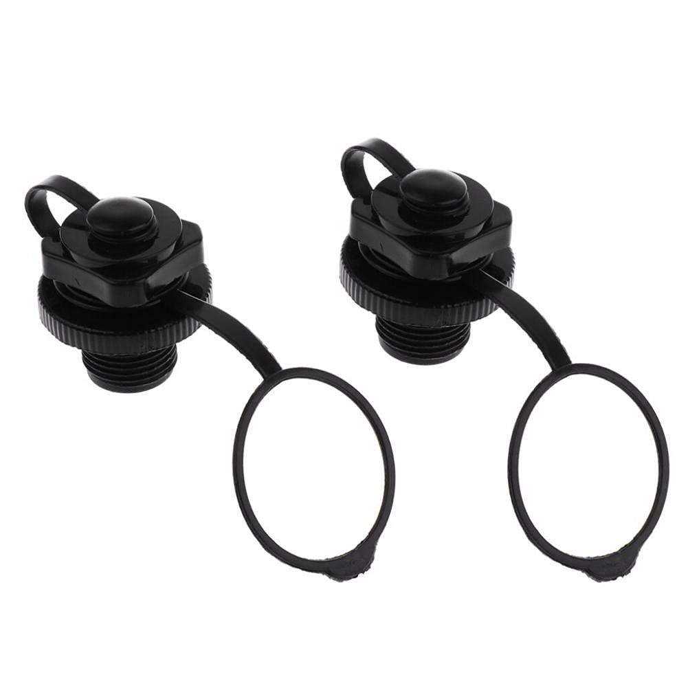 TOSSPER 2-Pack Durable Plastic Air Nozzles for Inflatable Boats, Rafts & Air Mattresses - Replacement Gas Valve for Safety Inflatable Accessories (Perfect for Camping, Pool Parties & Water Sports)