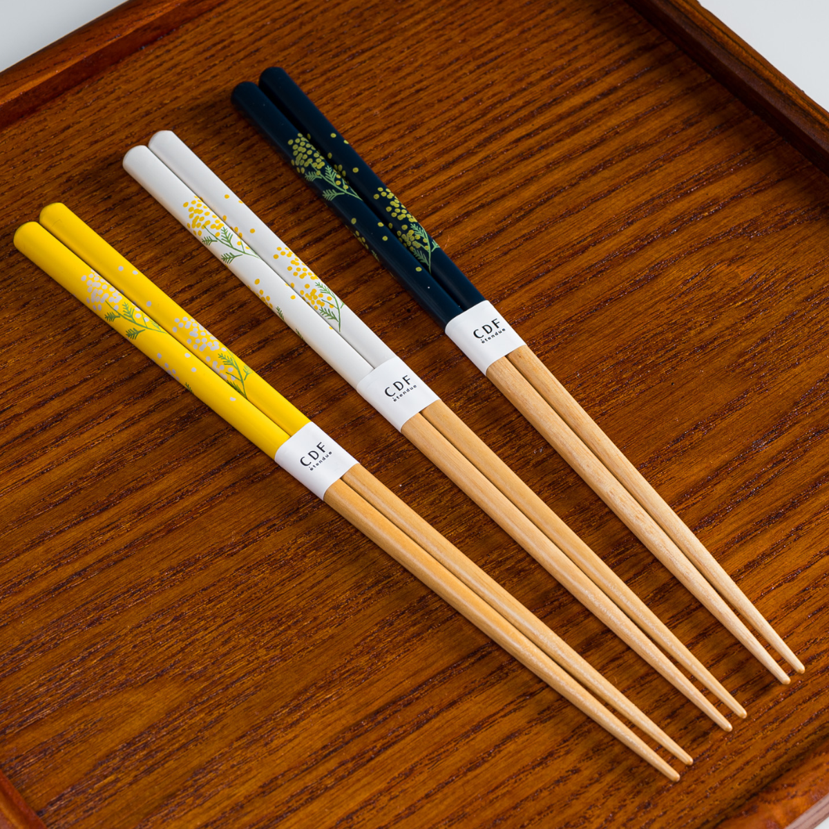 Premium Wheat Pattern Chopsticks Set - 3 Stylish Colors for Asian Cuisine, Sushi, Ramen & Home Dining