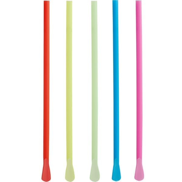 Snow Cone Kit with 3 Flavored Syrup Bottles, Spoon Straws & Cups - Perfect for Summer Parties, Kids Treats & Frozen Desserts - DIY Shaved Ice & Slushie Supplies