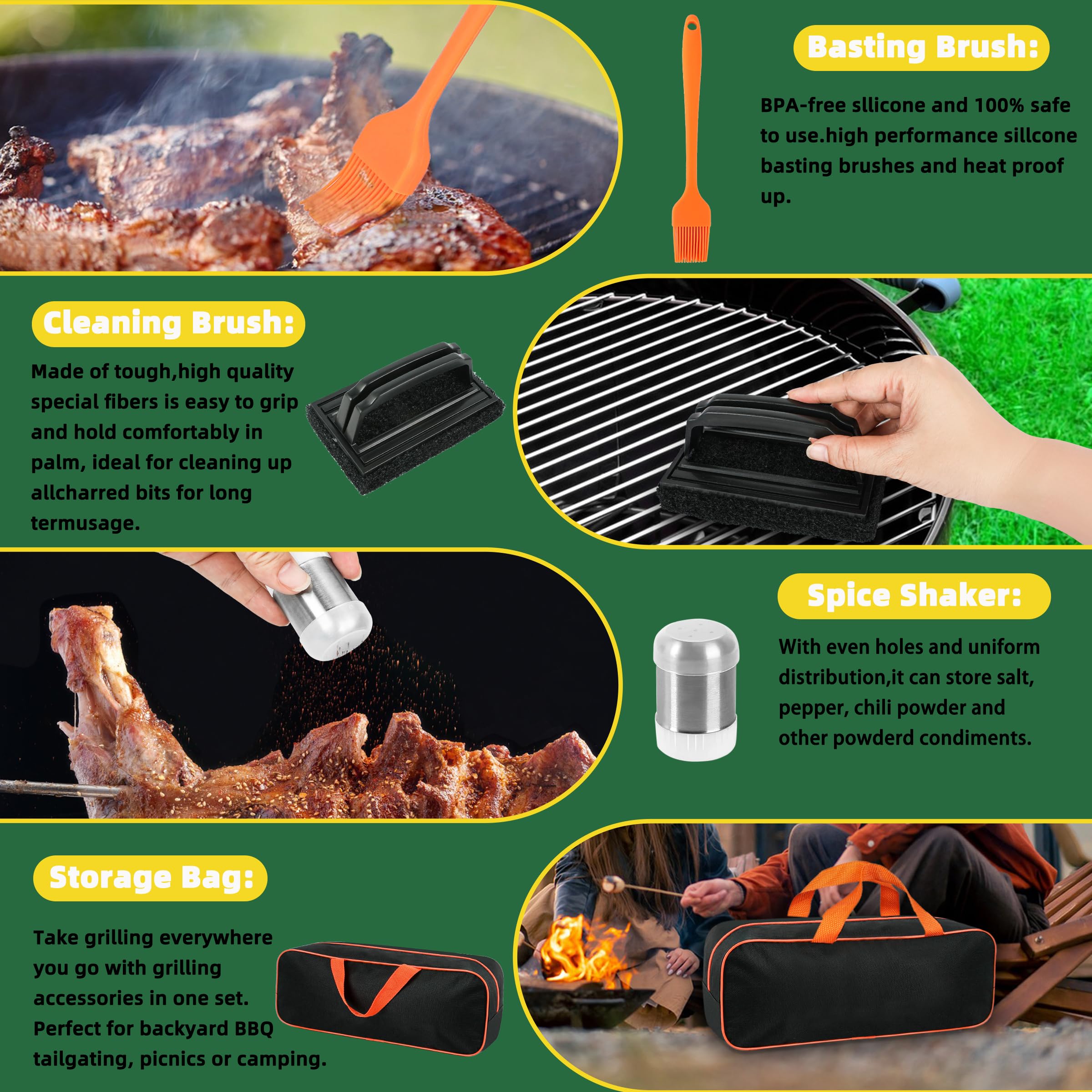 30PCS Griddle Accessories Kit for Blackstone & Camp Chef - Professional Flat Top Grill Tools Set with Spatulas, Melting Dome & Burger Press - Perfect for Outdoor Cooking, BBQ Parties & Camping - Great Gifts for Men & Stocking Stuffers