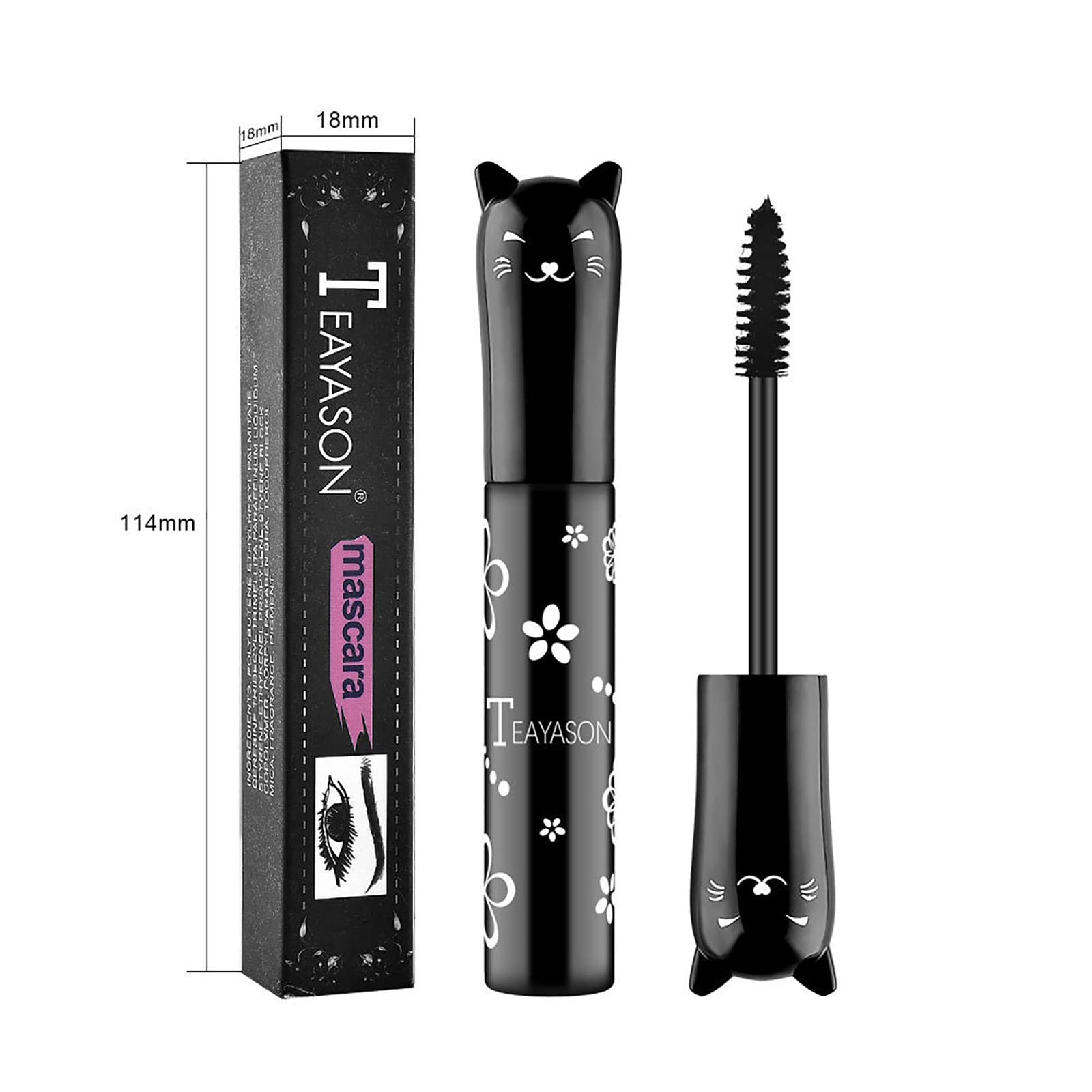 4D Silk Fiber Mascara - Blue, Purple, White, Black, Brown & Pink for Volume & Length | Waterproof Colored Mascara for Dramatic Lashes | Perfect for Parties, Halloween & Creative Makeup Looks