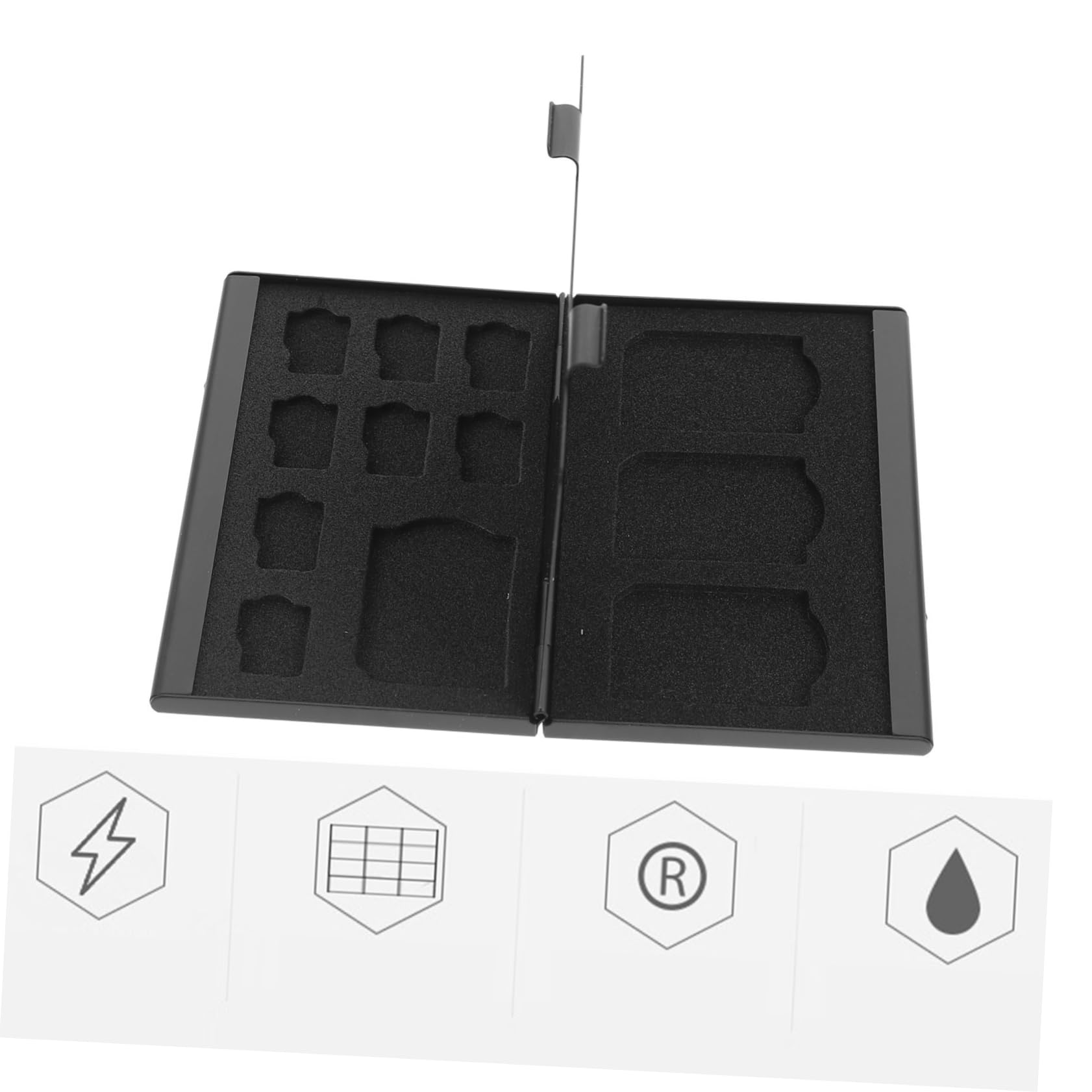 Uonlytech 2-Pack Waterproof Memory Card Storage Case - Organizer Box with Slots for SD, MicroSD, CF Cards - Durable PP Material for Camera, Drone, GoPro Accessories (Perfect for Travel & Outdoor Photography)