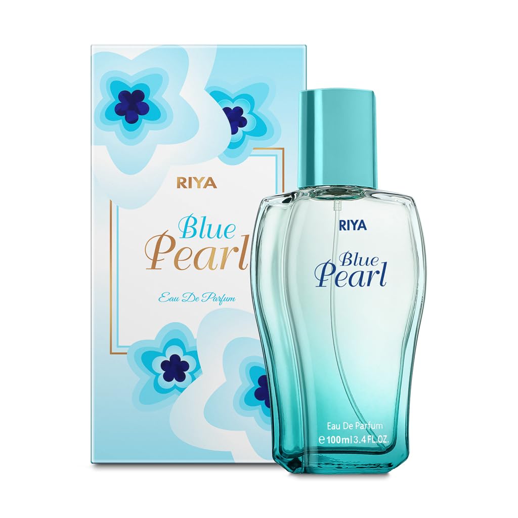 RIYA BLUE PEARL Women's Perfume - 100ml Eau De Parfum with Long Lasting Citrus Jasmine Scent | Floral Fragrance Spray for Women | Perfect Gift for Her - Great for Date Night, Office & Special Occasions