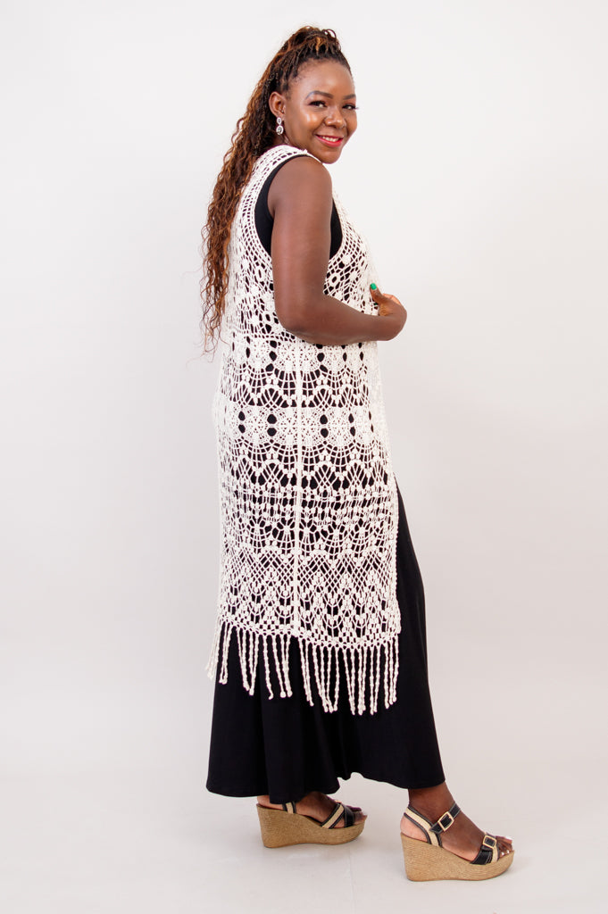 Elegant White Lace Vest for Women - Fashionable Summer Layering Piece - Perfect for Weddings, Beach Outfits & Casual Wear