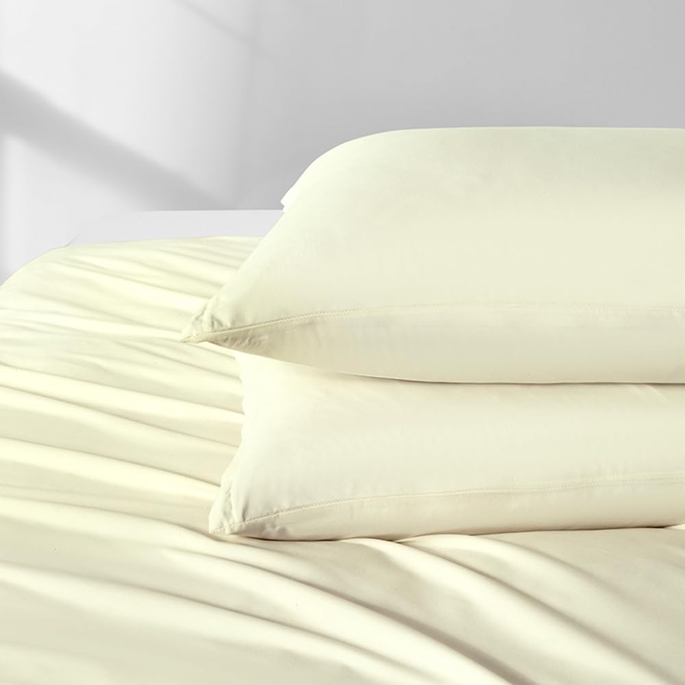 2 Pack Soft Microfiber Body Pillowcase 20x54 Inches - Comfortable, Non-Shrinking Pillow Cover with Hidden Zipper, Beige - Perfect for Pregnancy, Maternity Support & Side Sleepers