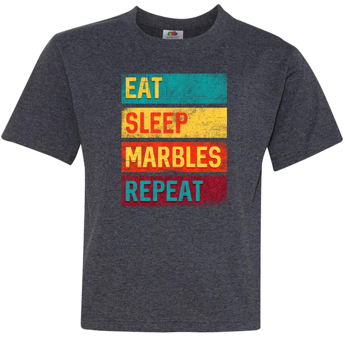 Inktastic Eat Sleep Marbles Repeat Gaming Enthusiast T-Shirt - Fun Casual Wear for Gamers, Marble Lovers & Youth Gifts