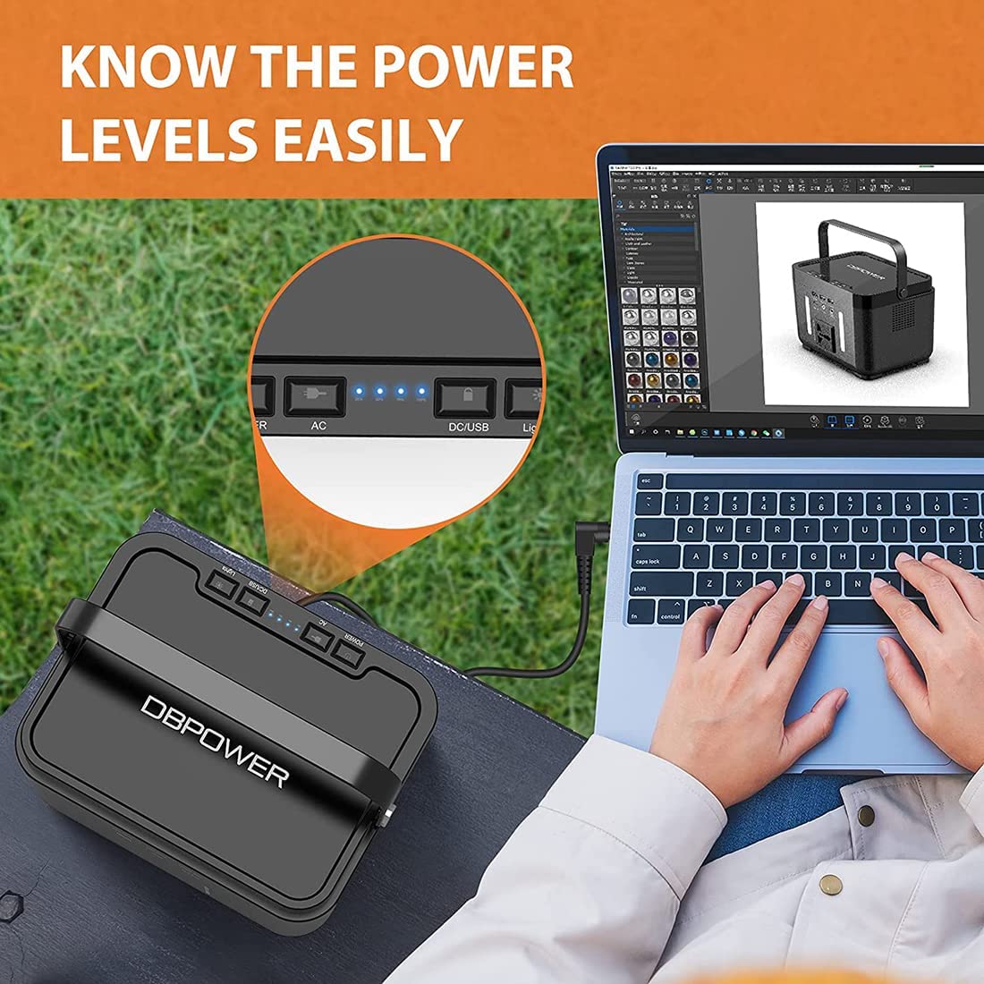 DBPOWER PW0001 178Wh/250W Portable Power Station with AC Outlet - Backup Battery for Camping, Emergencies & Outdoor Adventures