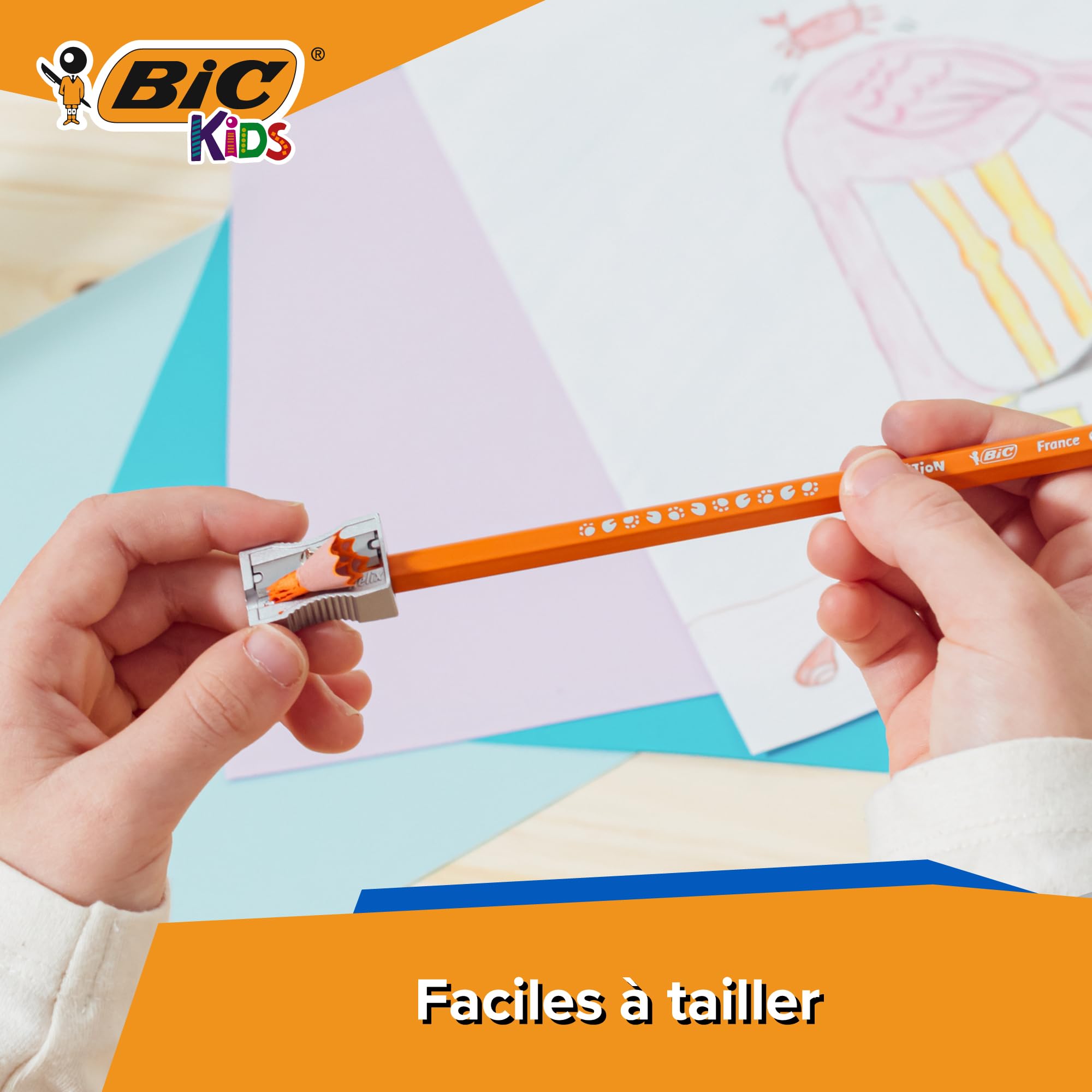 BIC Kids Evolution Colored Pencils - 24 Pack of Vibrant, Durable & Easy-to-Sharpen Coloring Pencils for School, Art Class & Home Use | Perfect for Students, Artists & Creative Projects
