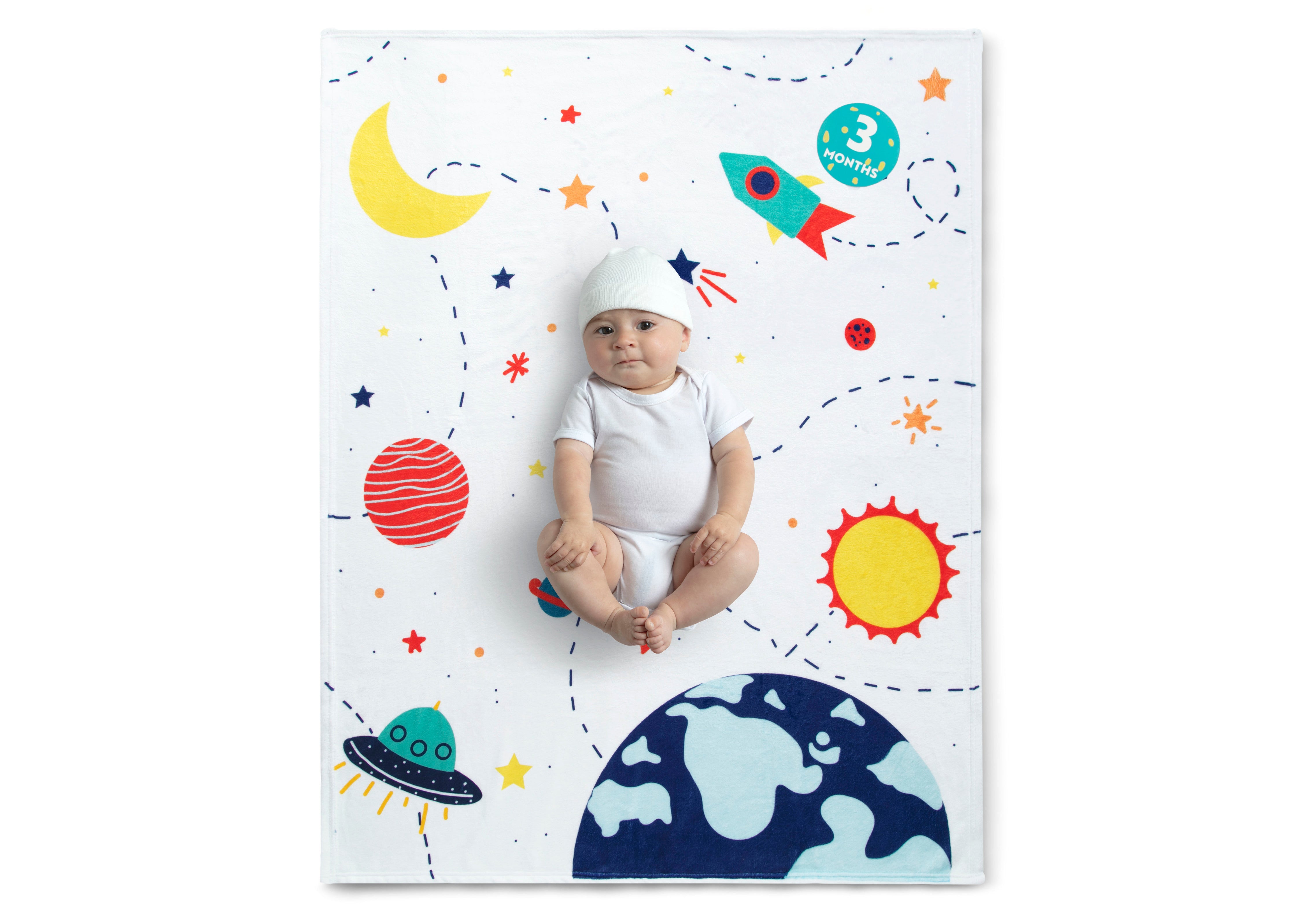 Milestone Baby Blanket - Soft & Breathable Swaddle Blanket for Newborns & Infants | Perfect for Nursery, Stroller & Travel | Gender Neutral Baby Gift