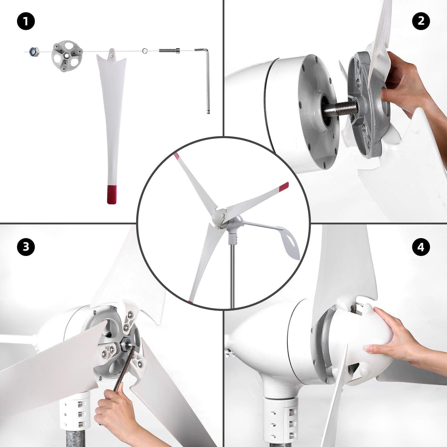 Refurbished Nature's Generator Powerhouse Wind Turbine - Portable Renewable Energy System for Off-Grid Living, Camping & Emergency Power Backup