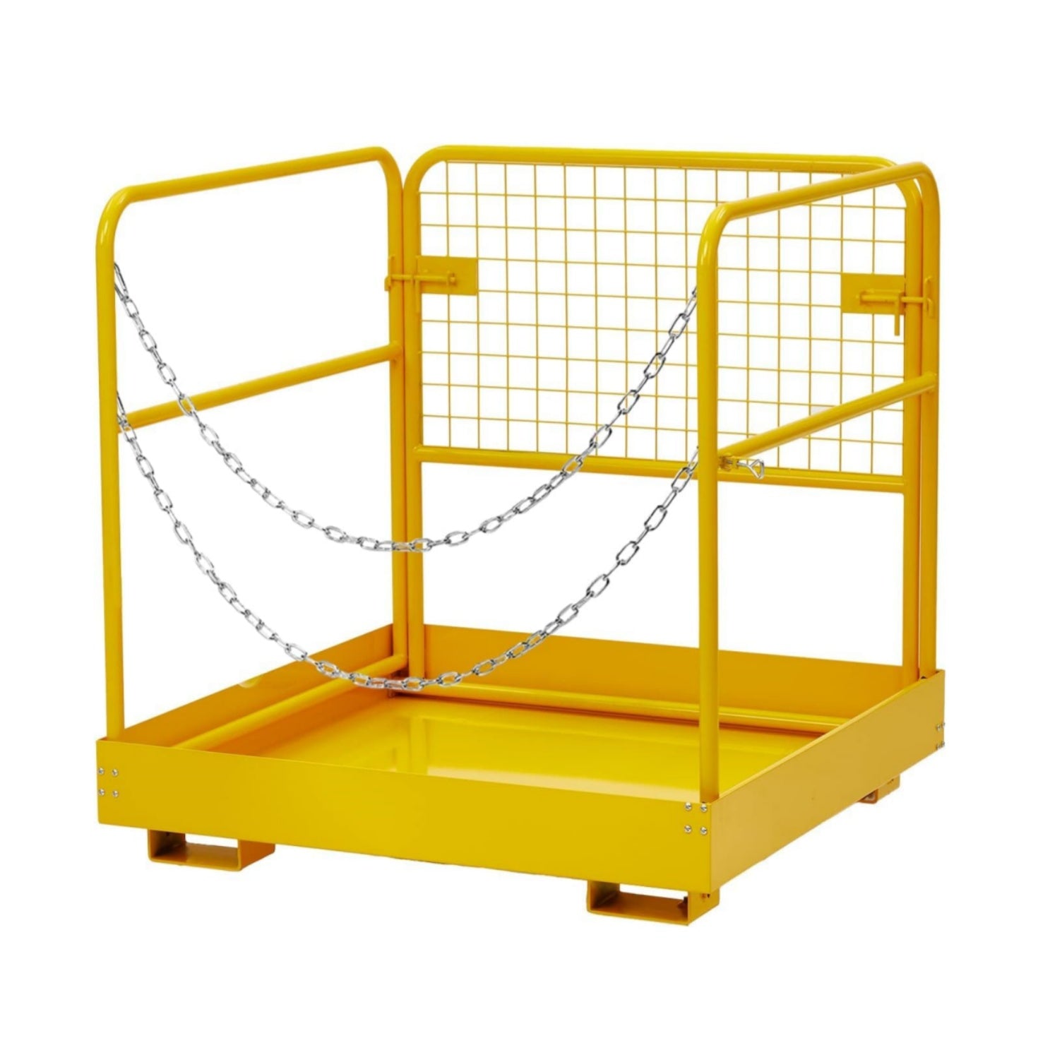 GARVEE 36x36 Inch Foldable Forklift Safety Cage - 1200 Lbs Capacity Work Platform for 1-2 People | OSHA Compliant Man Basket for Warehouse, Construction & Maintenance | Perfect for Changing Lights, Painting, Roof Repair & Tree Trimming | Durable Aerial Work Platform for Industrial & Commercial Use