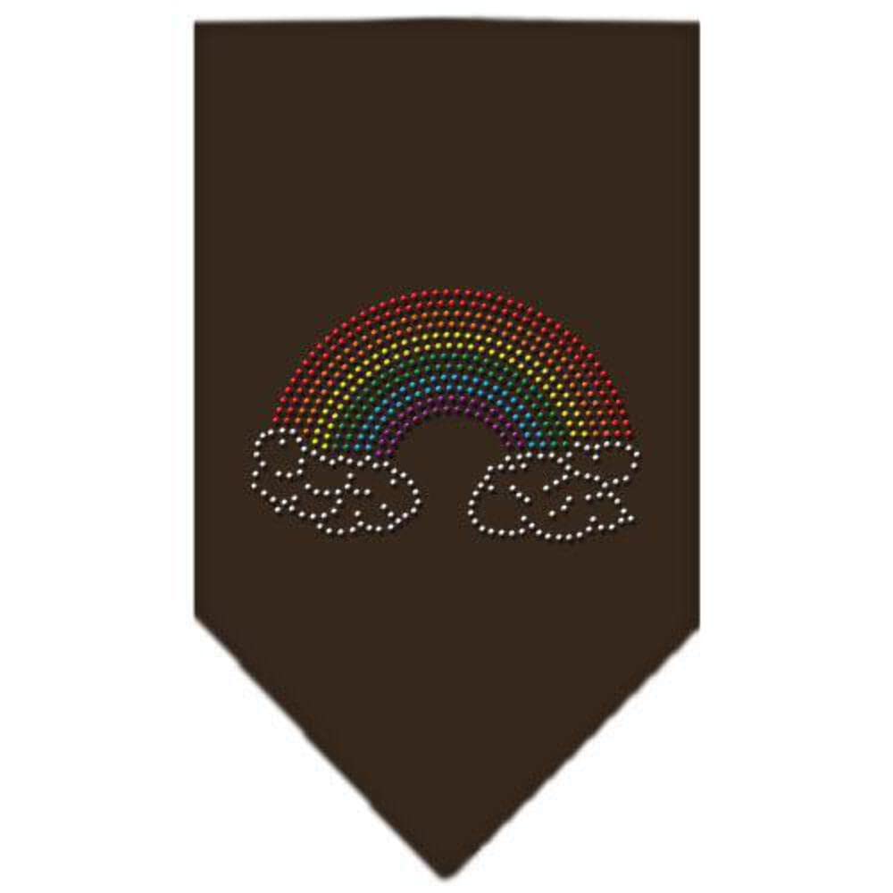 Sparkling Rhinestone Pet Bandana for Dogs - Rainbow & White Small Dog Accessory - Perfect for Parties, Holidays & Special Occasions
