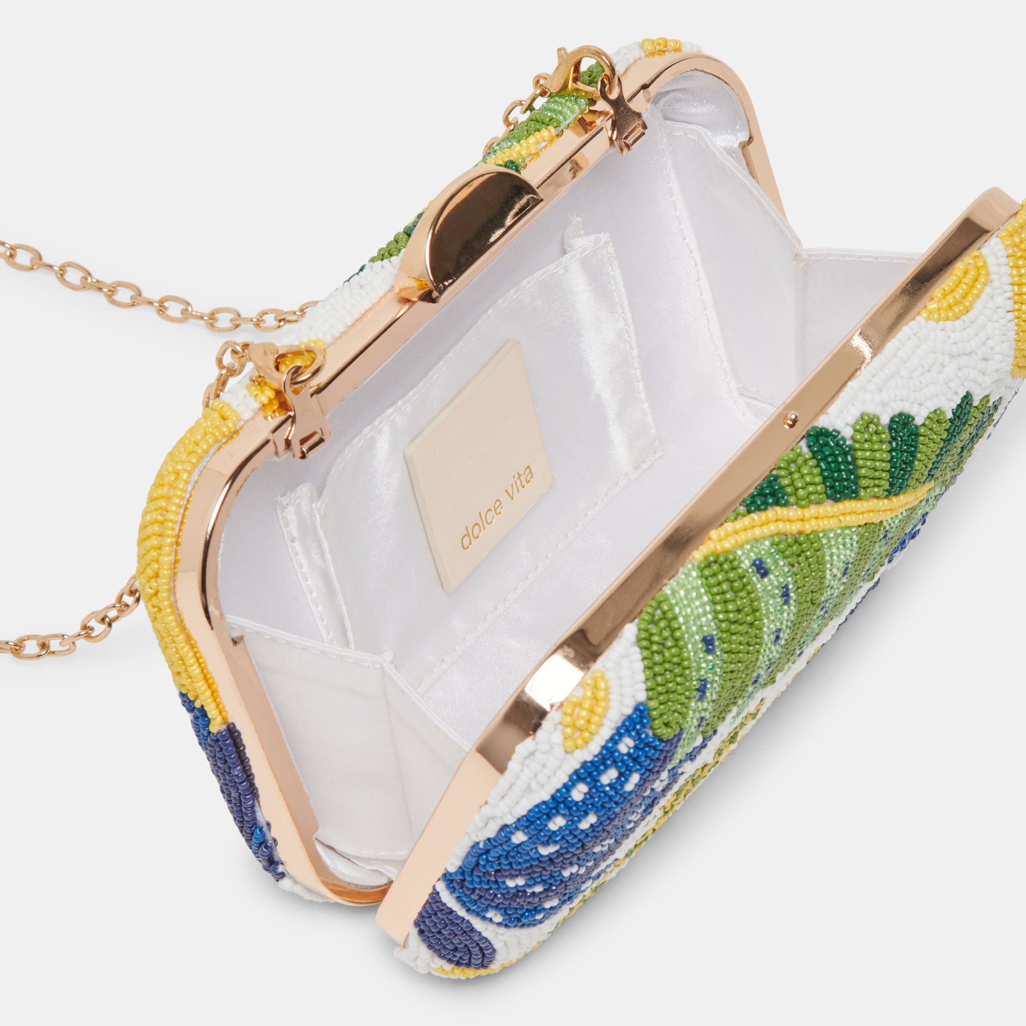DAISY CLUTCH BLUE MULTI BEADED - Elegant Beaded Evening Clutch Purse for Women, Perfect for Weddings, Parties & Special Occasions