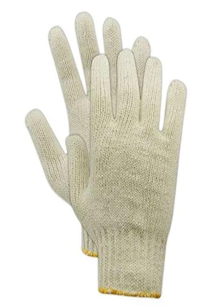 MAGID KnitMaster Standard Weight Machine Knit Gloves - 180 Pairs, Size 8/M for Men, Natural Color (T193) - Ideal for Construction, Warehouse & Outdoor Work