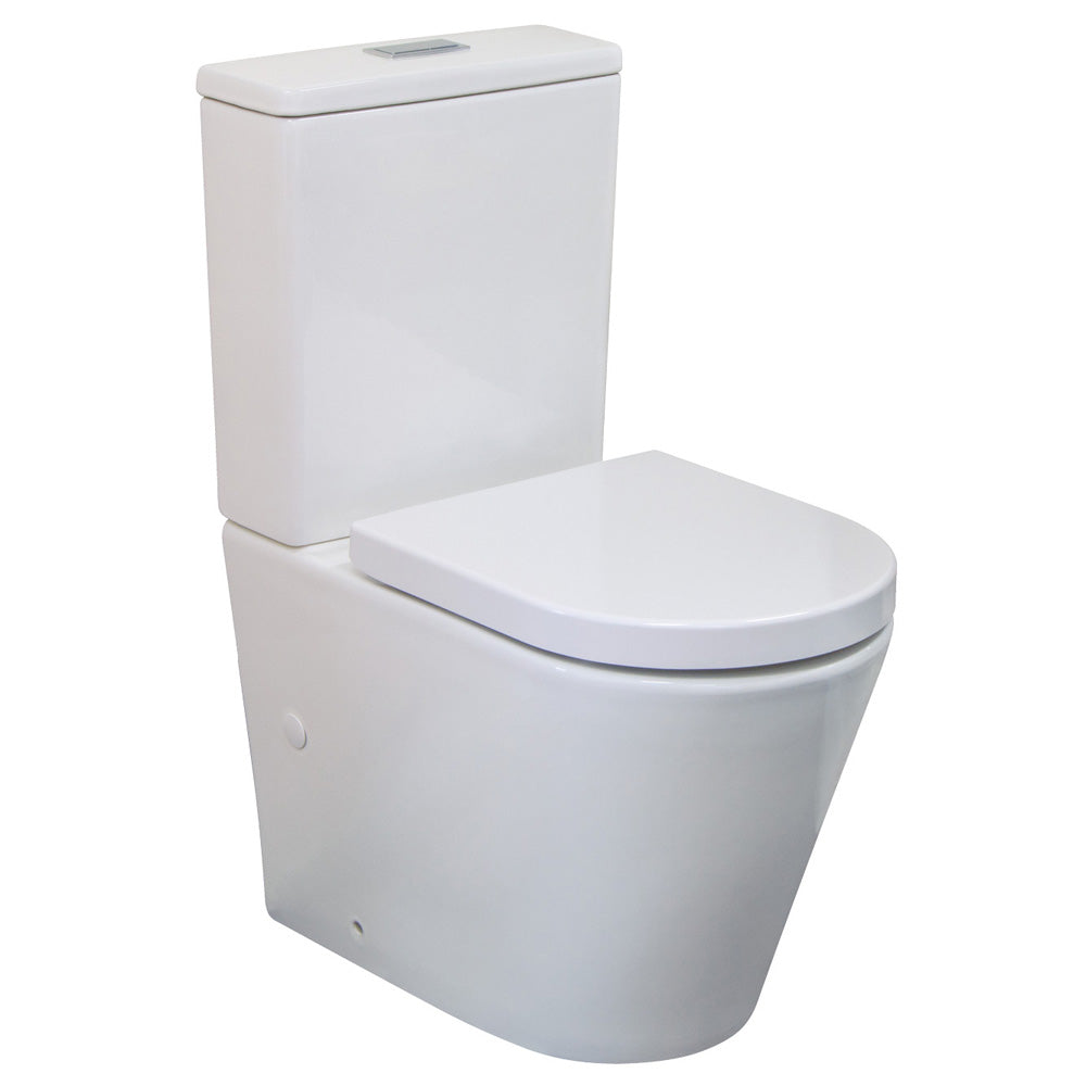 Fienza Isabella Back to Wall Toilet Suite - Modern One-Piece Elongated Bowl for Bathroom & Powder Room Renovation