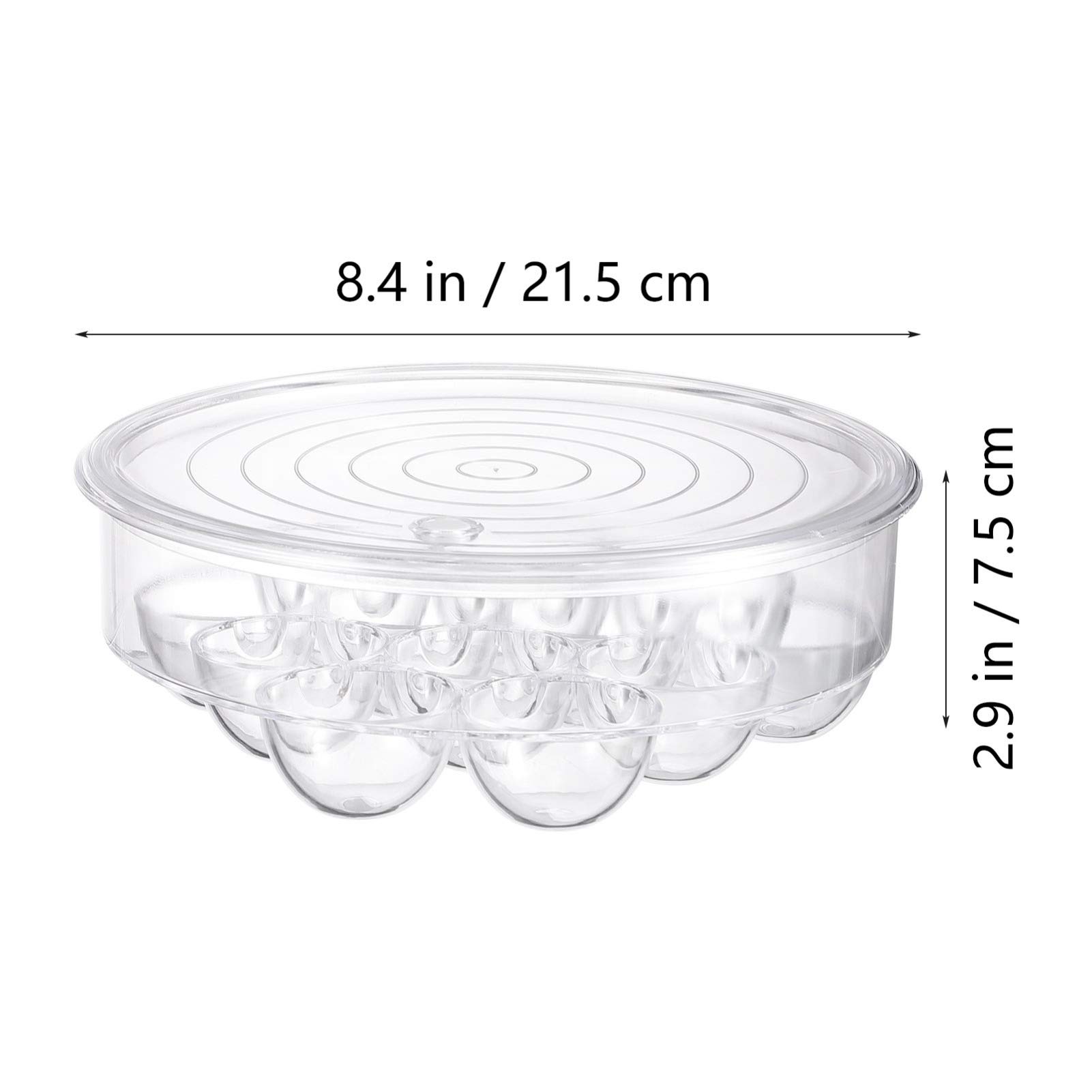 Hemoton 12-Slot Egg Storage Container with Lid - Refrigerator Organizer, Egg Tray Serving Plate for Kitchen Counter & Fridge - Perfect for Fresh Egg Storage, Breakfast Buffet, and Baking Prep
