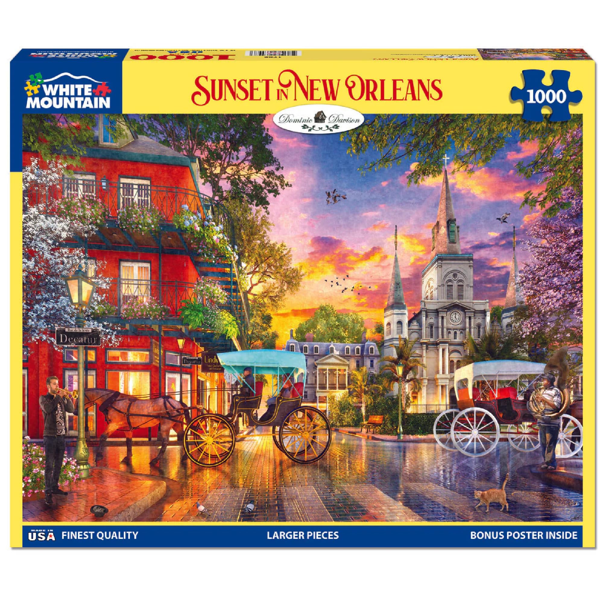 White Mountain - Sunset in New Orleans 1000 Piece Jigsaw Puzzle | New Orleans Landscape Puzzle | Sunset Cityscape Puzzle for Adults & Families | Perfect for Relaxation & Home Decor