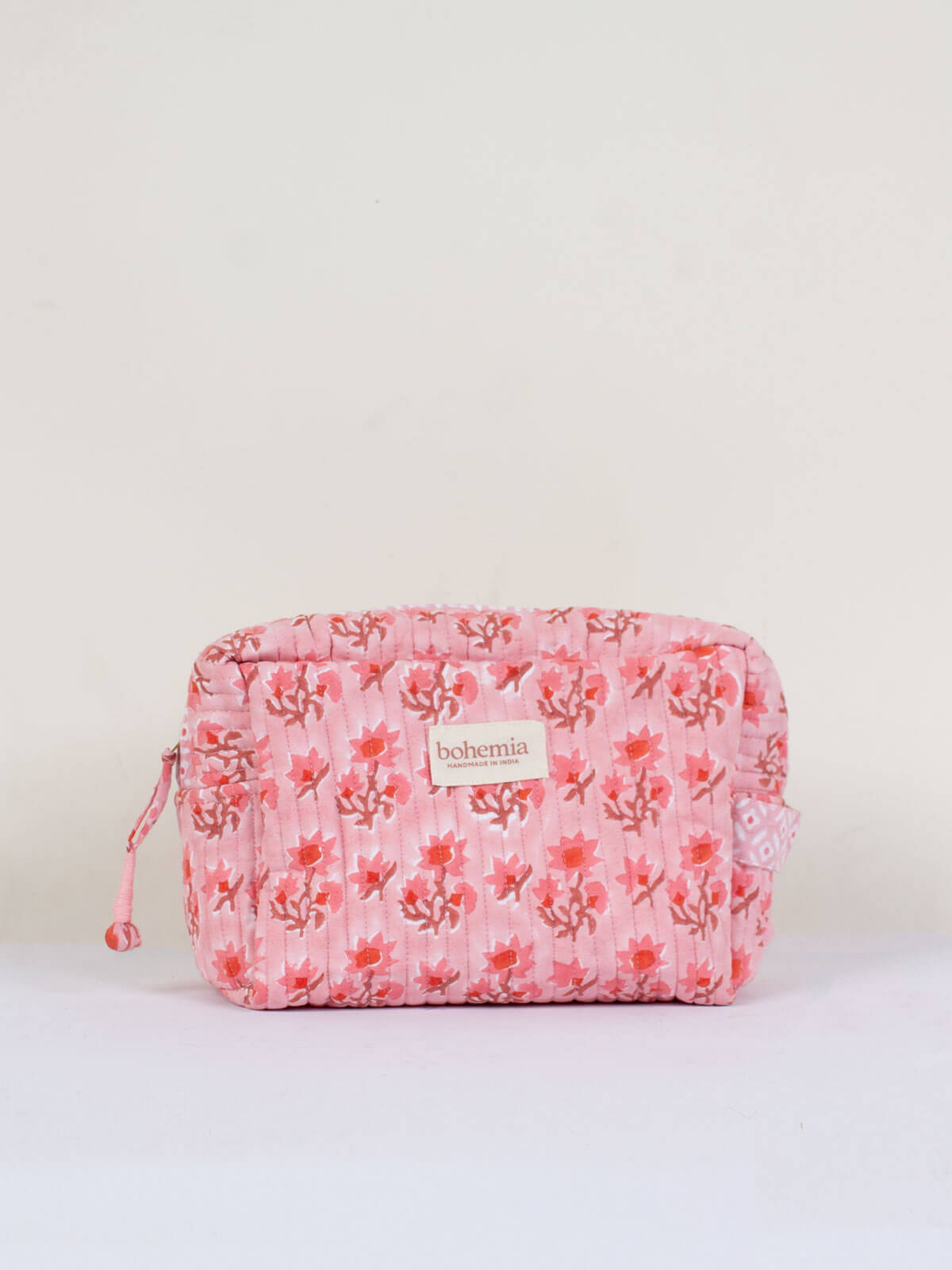 Vintage Pink Posie Washbag - Travel Cosmetic Bag for Women, Waterproof Makeup Pouch - Perfect for Gym, Beach & Weekend Getaways
