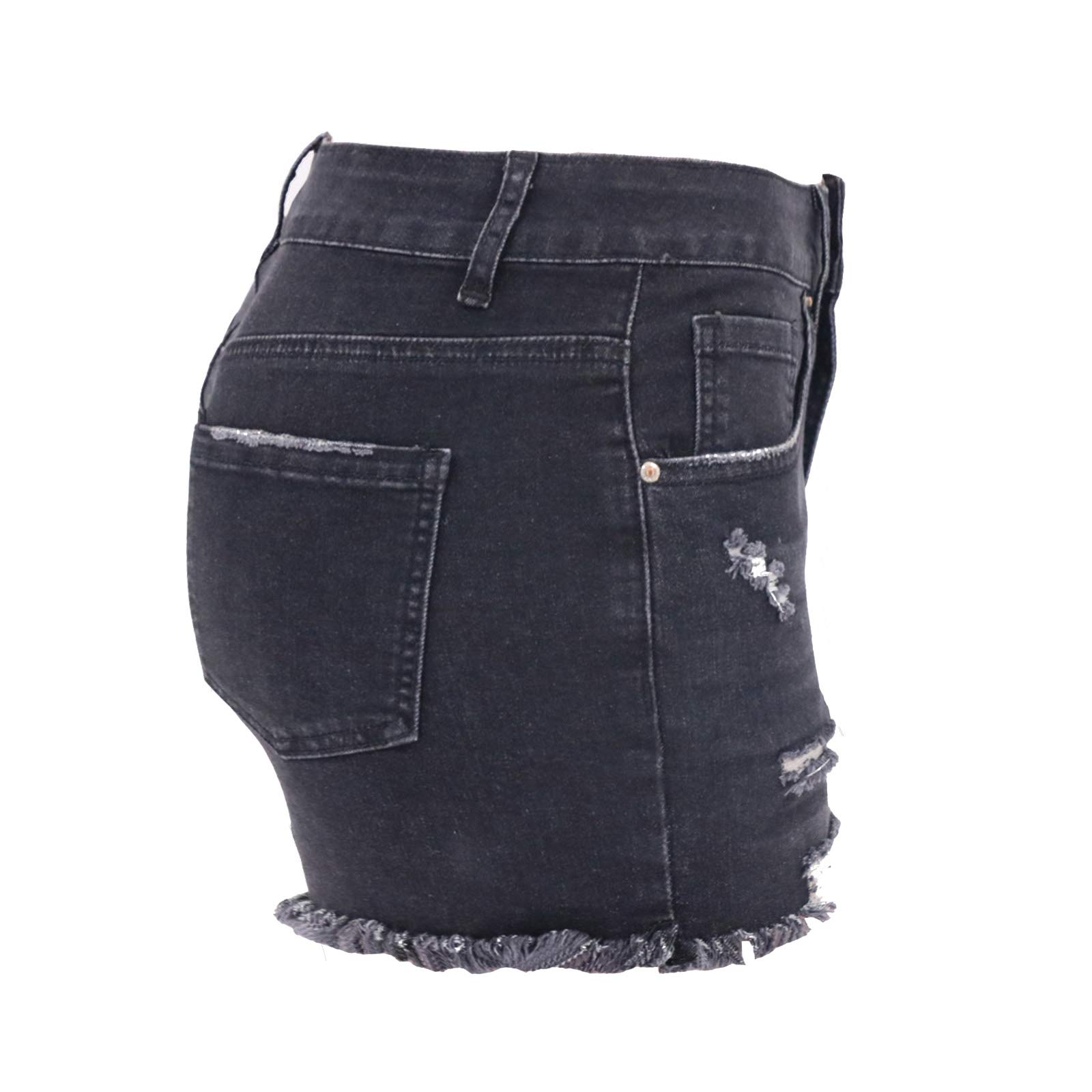 Atditama Women's Ripped Denim Shorts - Stretch Skinny Frayed Jean Shorts for Summer, Casual & Beach Wear | Perfect for Outings, Vacations & Street Style