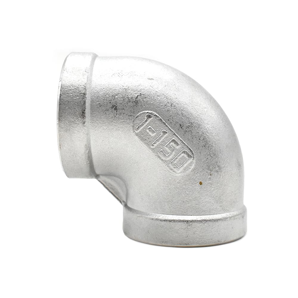1 Inch 90 Degree Elbow Fitting - 304 Stainless Steel Pipe Connector - Heavy Duty Plumbing & HVAC Supplies - for Water, Gas & Industrial Piping Systems