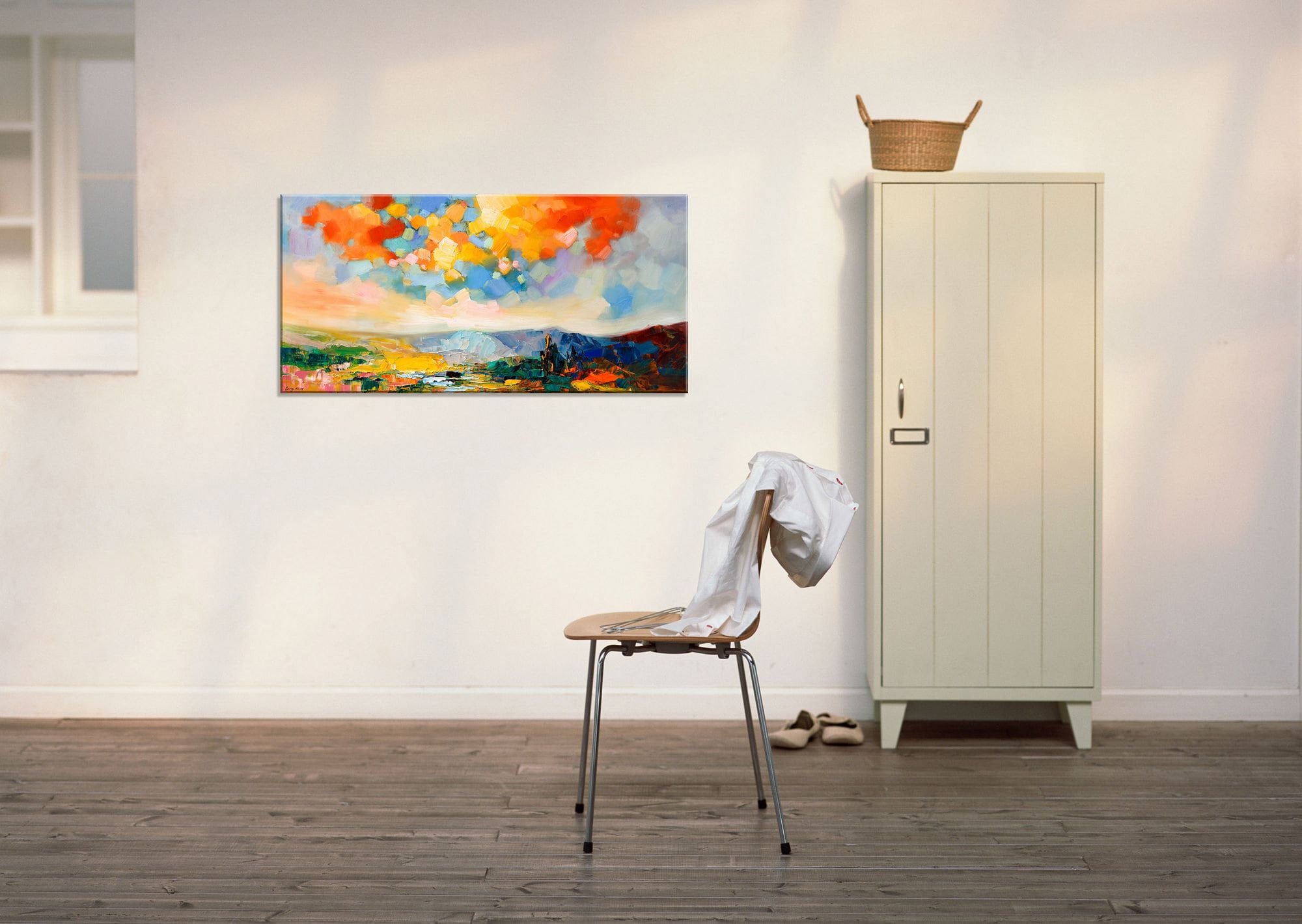 Original Oil Painting - Contemporary Abstract Landscape Artwork for Home Decor - Large Canvas Wall Art for Living Room, Bedroom & Office