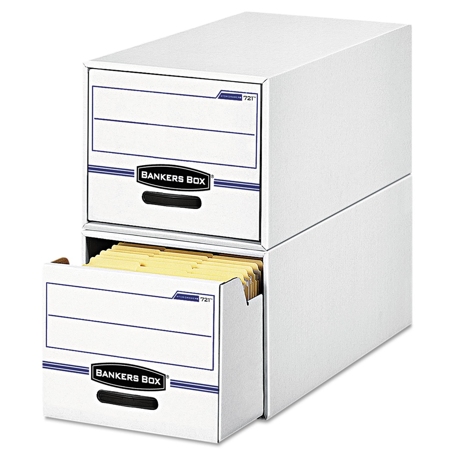 Fellowes Bankers Box Basic Storage Drawers - File Organizer for Office, Home & School - Perfect for Documents, Folders & Office Supplies Storage