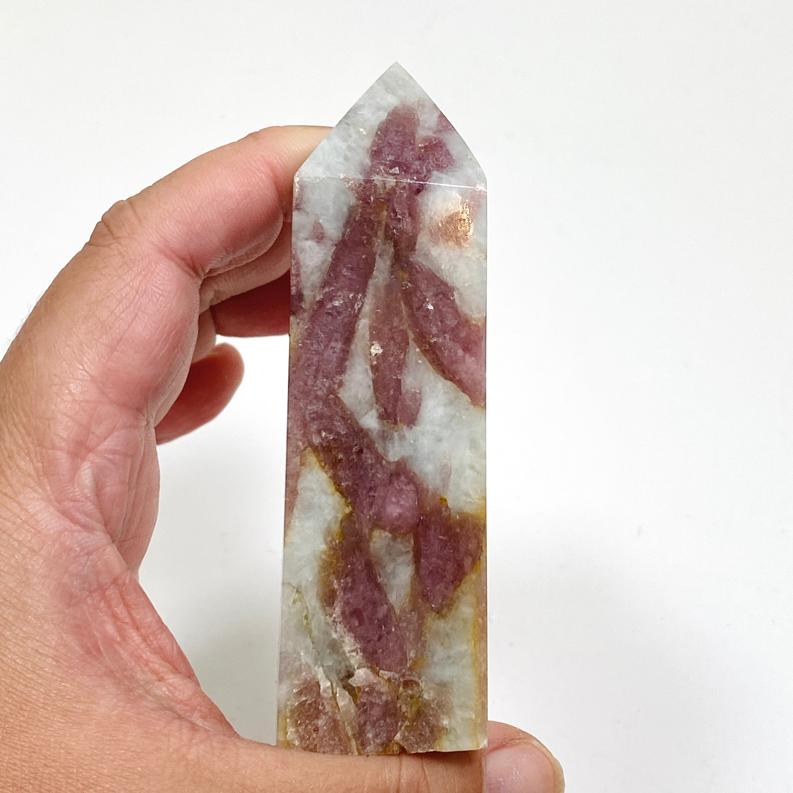 Natural Pink Tourmaline Quartz Point Crystal - PTT 02 for Healing, Meditation & Energy Work - Perfect for Home Decor, Reiki Practice & Spiritual Gifts