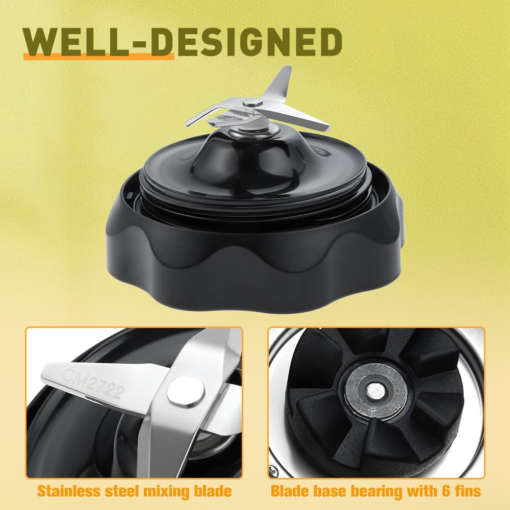 Yetaha Blender Extractor Cross Blade Replacement - Compatible with NutriBullet 1200W/Pro 1000/Select 2.0 Blenders - Durable Stainless Steel Blender Parts for Smoothies, Juices & Food Prep
