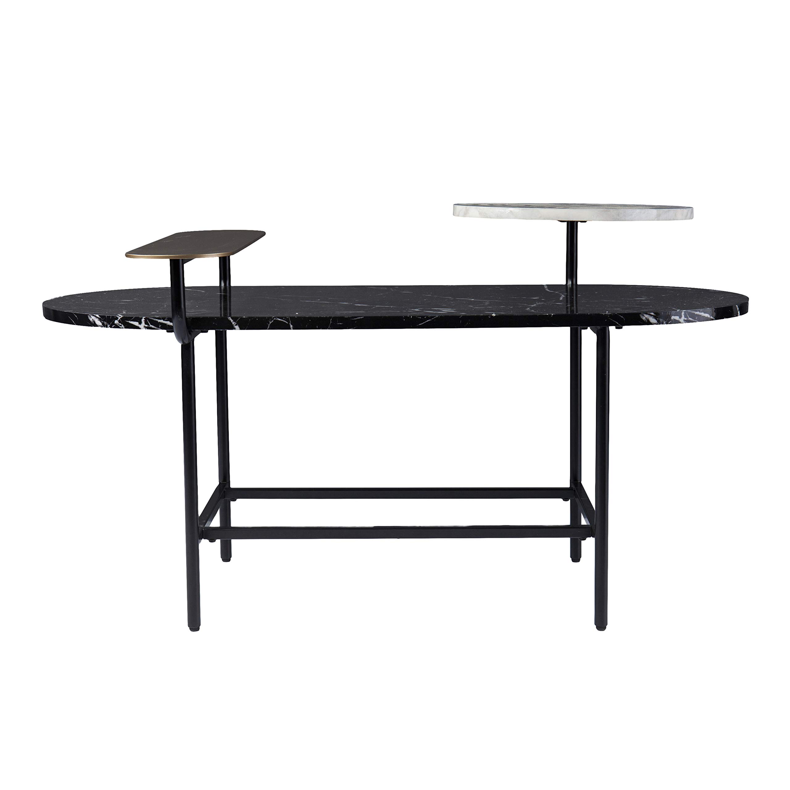 SEI Furniture Arcklid Cocktail Table - Modern Black and Gold Coffee Table for Living Room, Lounge, Home Decor | Stylish Center Table for Small Spaces, Apartments & Condos
