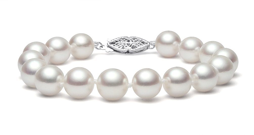 7-7.5mm AAAA Grade White Freshwater Cultured Pearl Bracelet for Women - Sterling Silver Jewelry - Elegant Gift for Anniversary, Wedding & Special Occasions