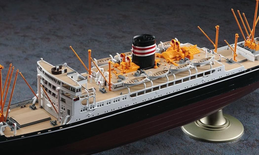 Hasegawa 1:350 Scale N.Y.K Line Hikawamaru Ship Model Kit - Perfect for Collectors, History Enthusiasts & Scale Model Builders