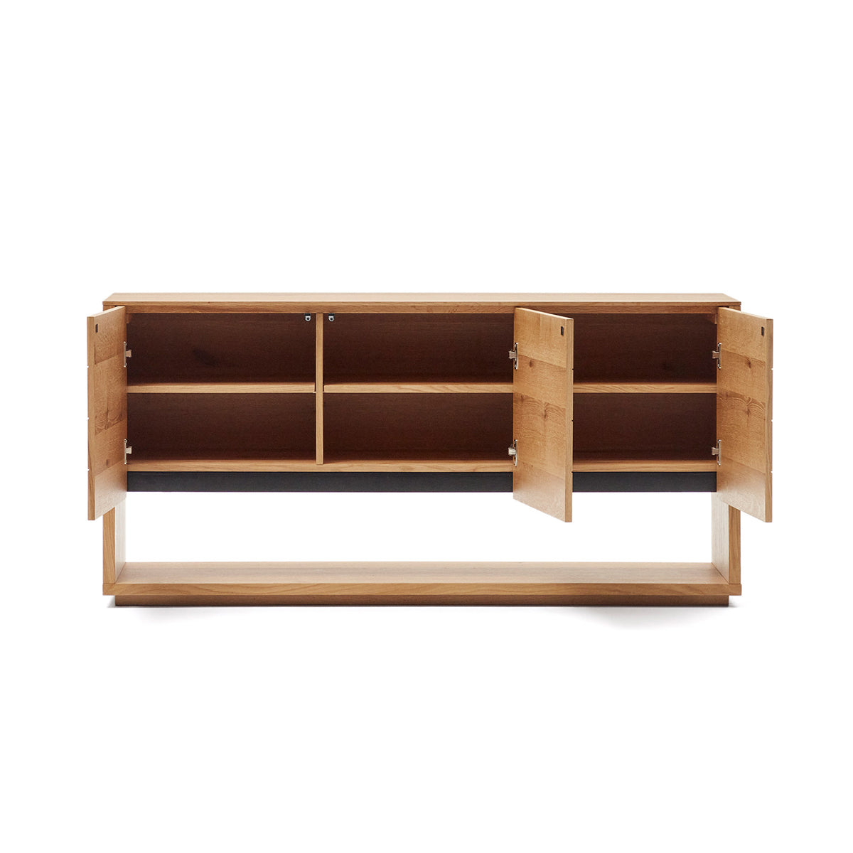Alguema Modern 3-Door Sideboard Buffet Cabinet - Stylish Storage for Dining Room, Living Room & Entryway - Perfect for Organizing Dishes, Linens & Home Decor