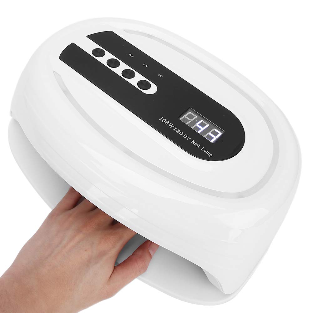 UBERSWEET® 108W Professional LED Gel Nail Lamp - Fast Curing UV/LED Nail Dryer for Home & Salon Use - Perfect for Gel Polish, Acrylic Nails & Nail Art - Compact Design with Timer Function