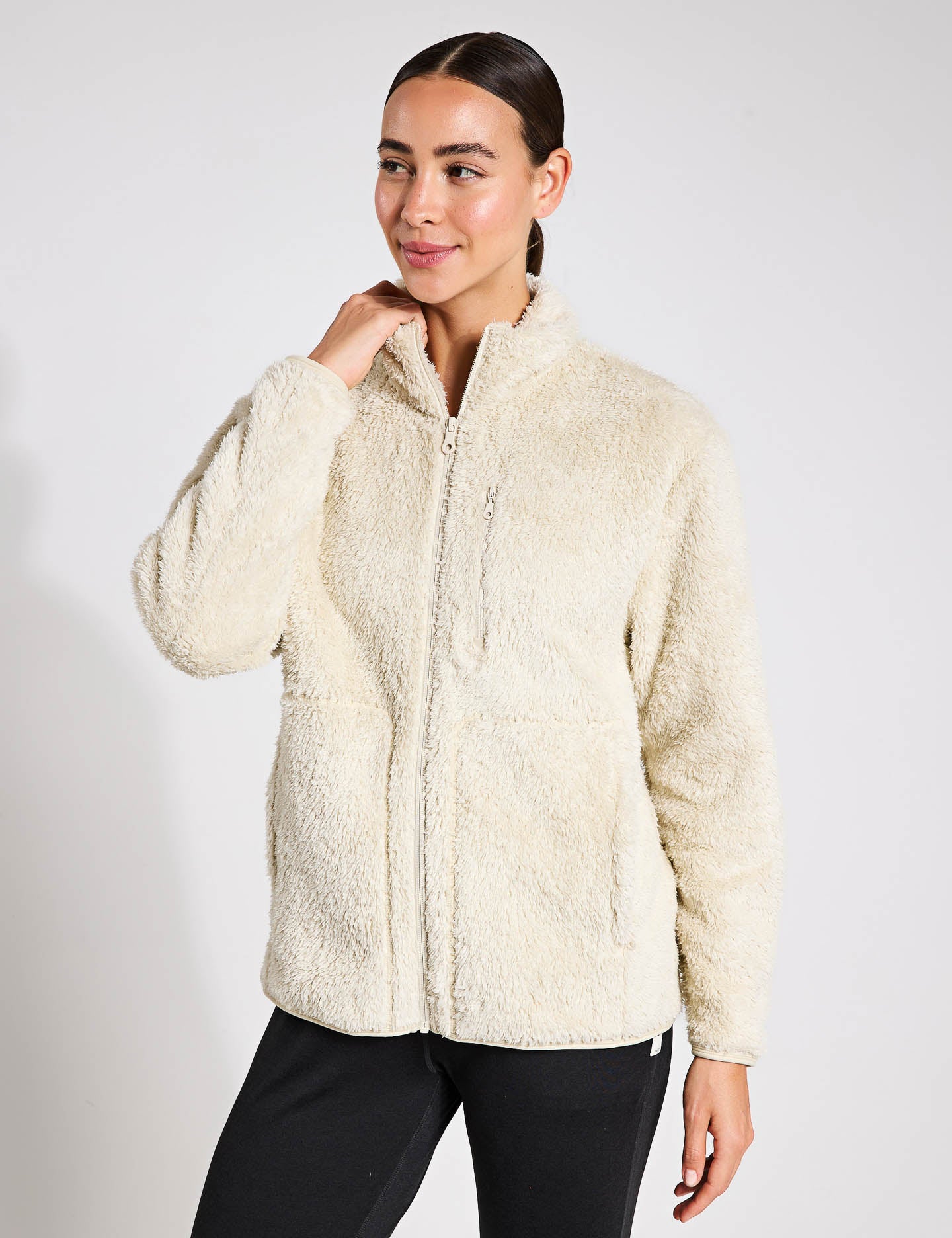 Men's Full Zip Sherpa Lined Fleece Jacket - Soft Warm Winter Coat for Outdoor Activities - Sandstone Color