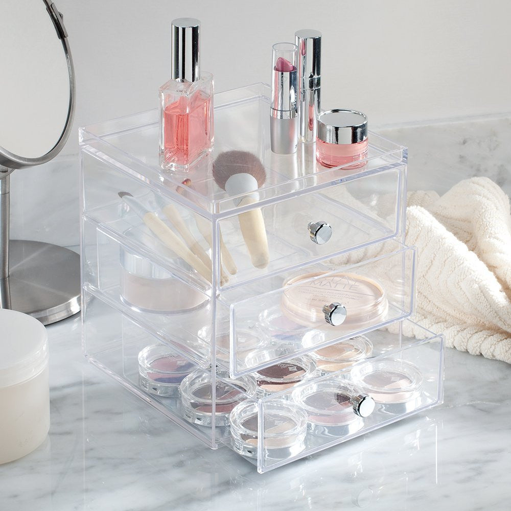 CLARITY Stackable 3-Drawer Organizer for Bedroom, Office & Bathroom Storage | Space-Saving Drawer Unit for Clothes, Accessories & Essentials