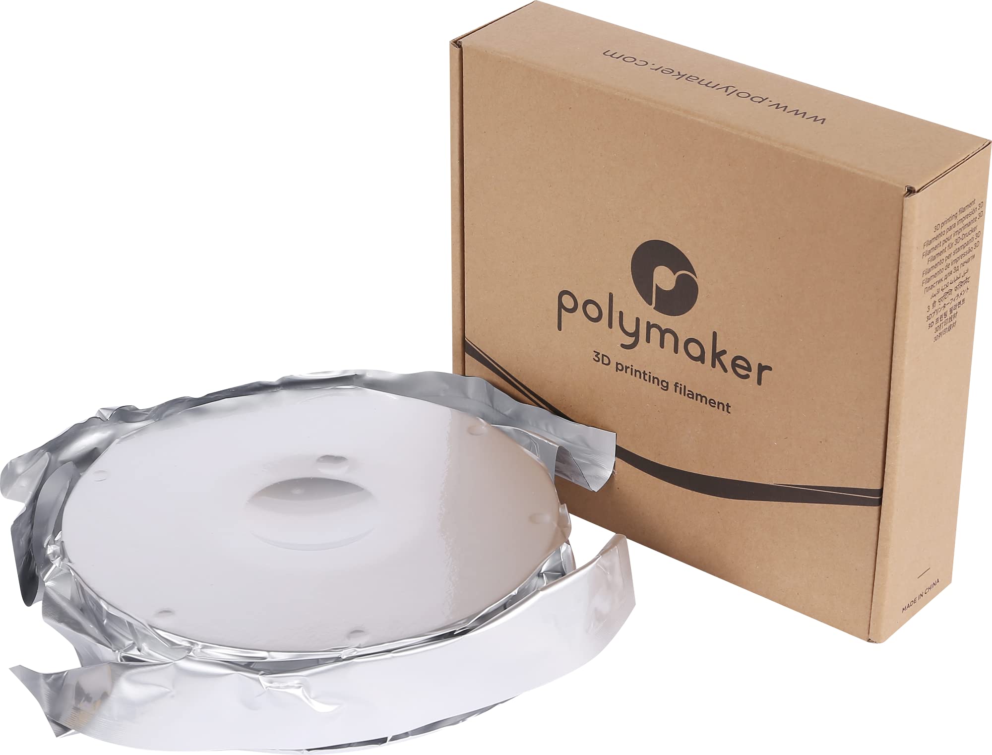 Polymaker PolySmooth PVB 3D Printer Filament 1.75mm Clear Transparent - 750g Cardboard Spool | Easy Smoothing with IPA Alcohol | Compatible with Polysher | Perfect for Prototyping, Cosplay Props & Artistic Creations