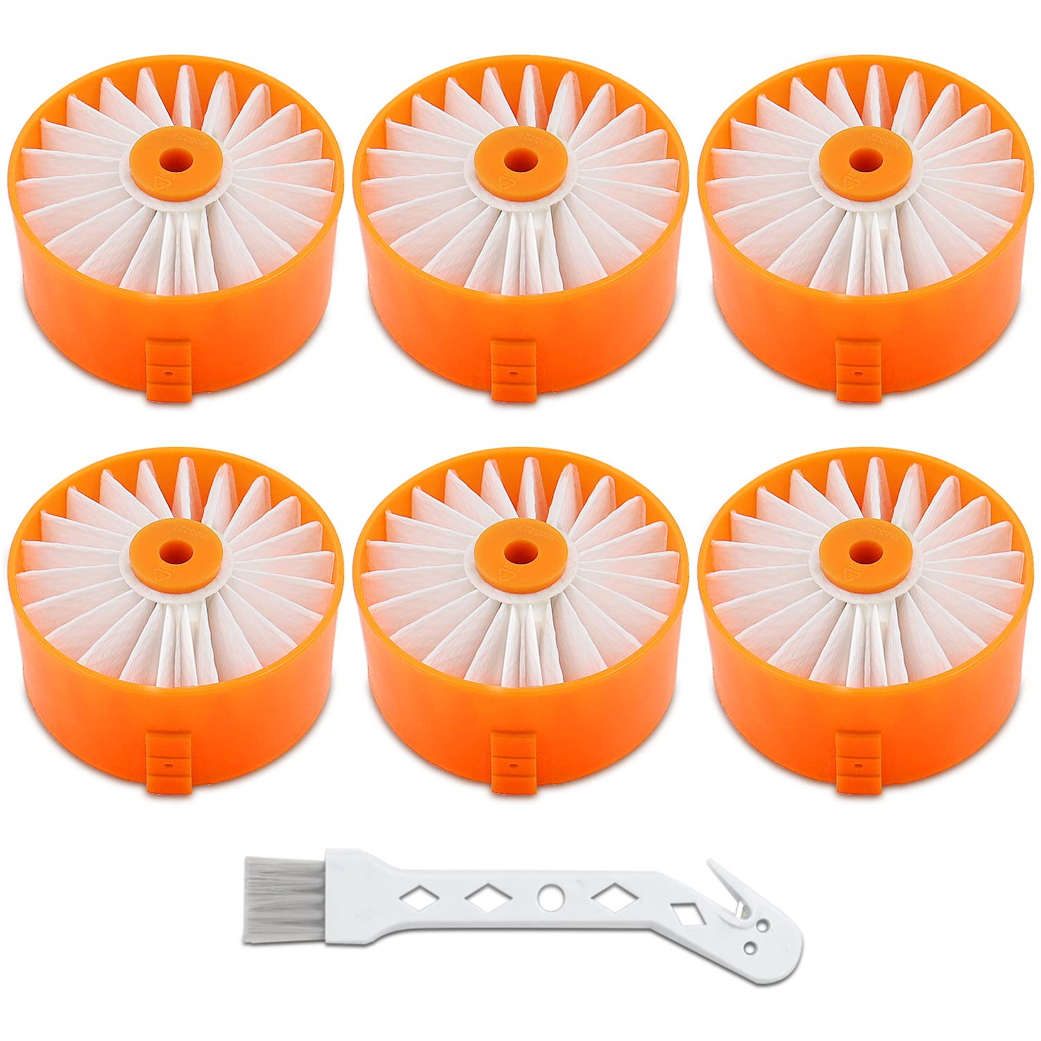 6 Pack Vacuum Replacement Filters Compatible with Black+Decker BSV2020G BSV2020P Powerseries Extreme Cordless Stick Vacuum - HEPA Filter for Dust, Pet Hair - Perfect for Home Cleaning & Allergies Relief
