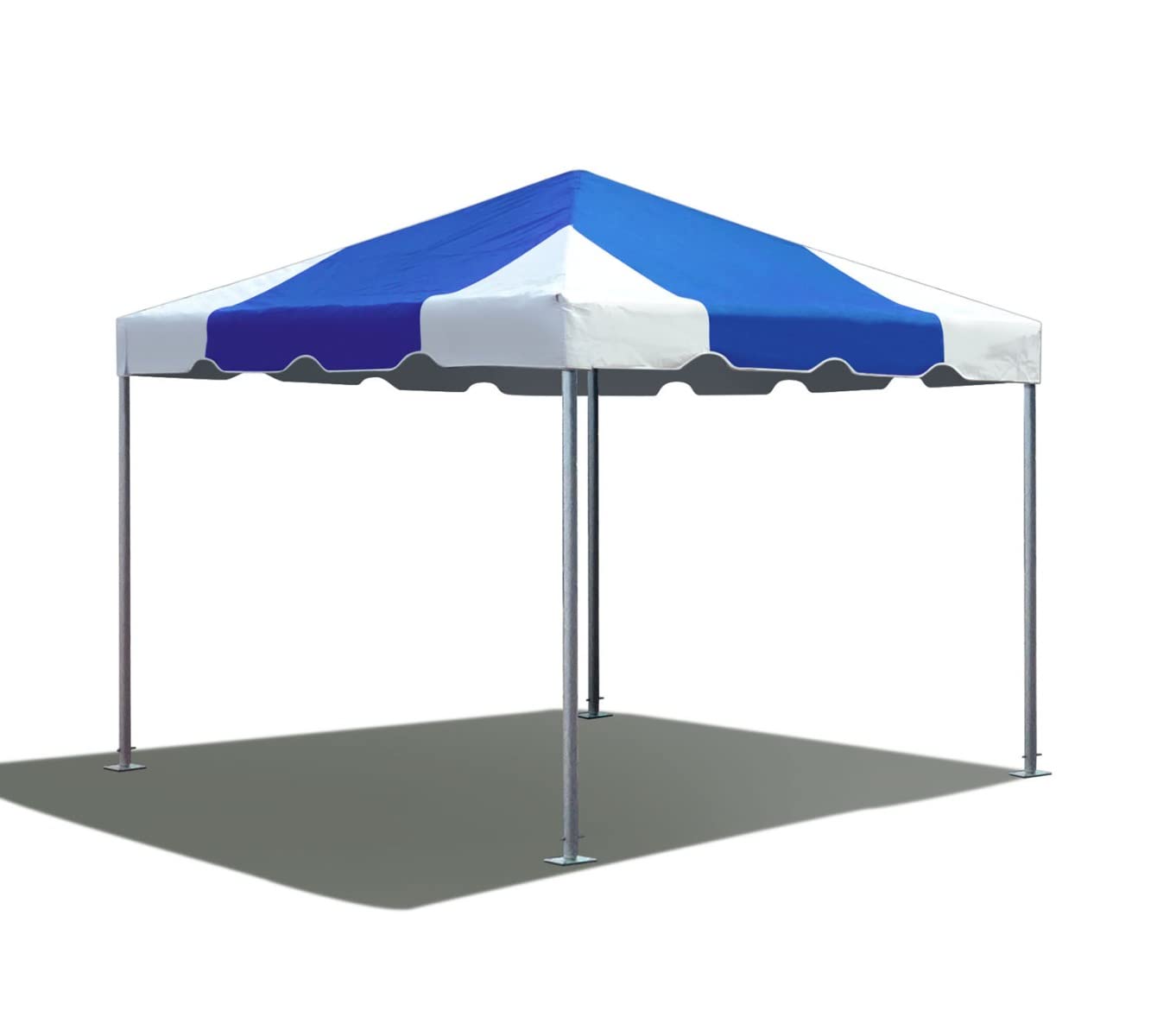 10' x 10' Heavy Duty Waterproof Canopy Tent - Blue & White Commercial Pop Up Shelter for Outdoor Events, Parties, Weddings & Vendor Booths (8-20 Person Capacity) - Perfect for Backyard Gatherings, Farmers Markets & Camping Trips